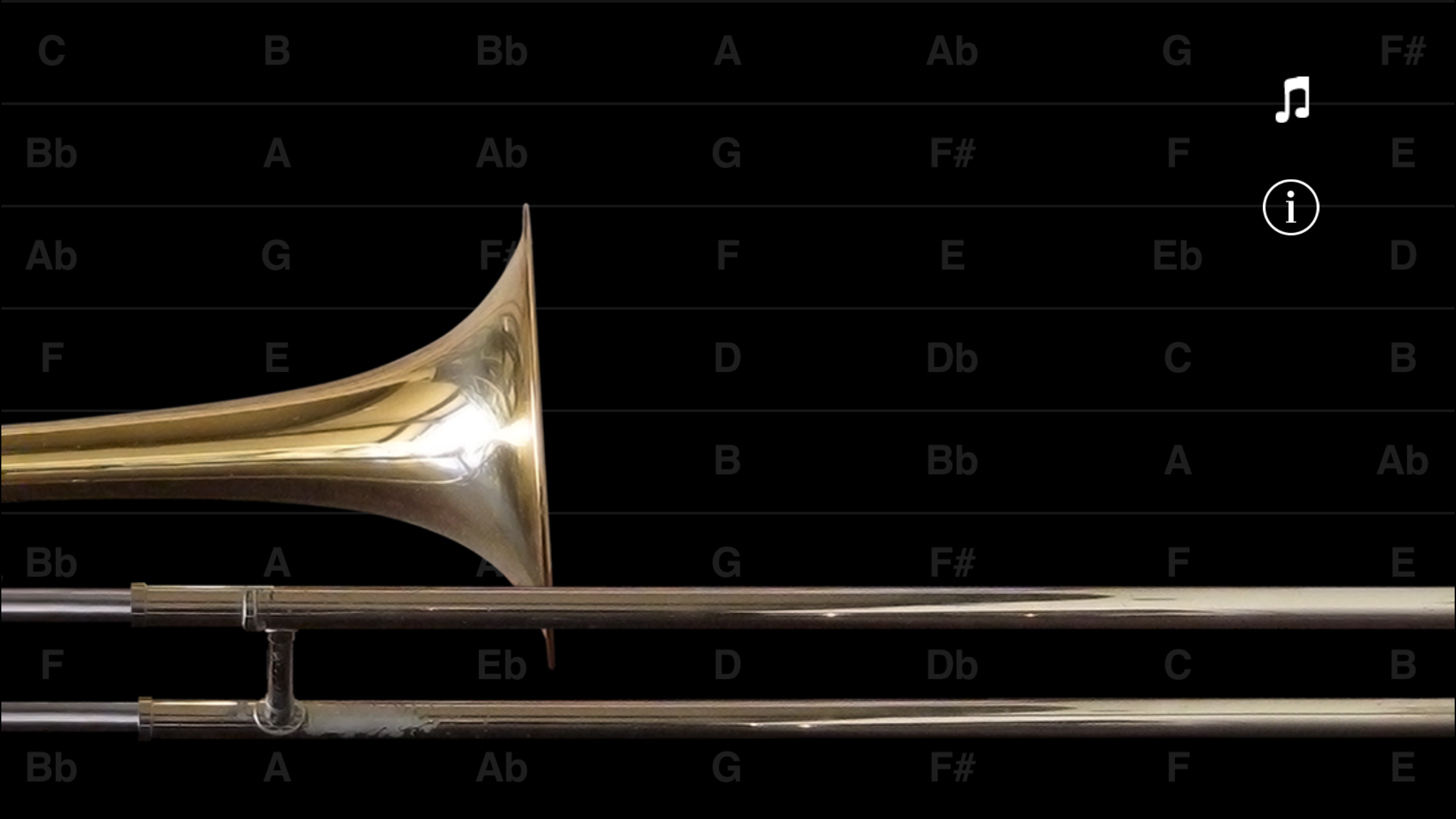 Captura de ecrã 2 da app iBone - the Pocket Trombone