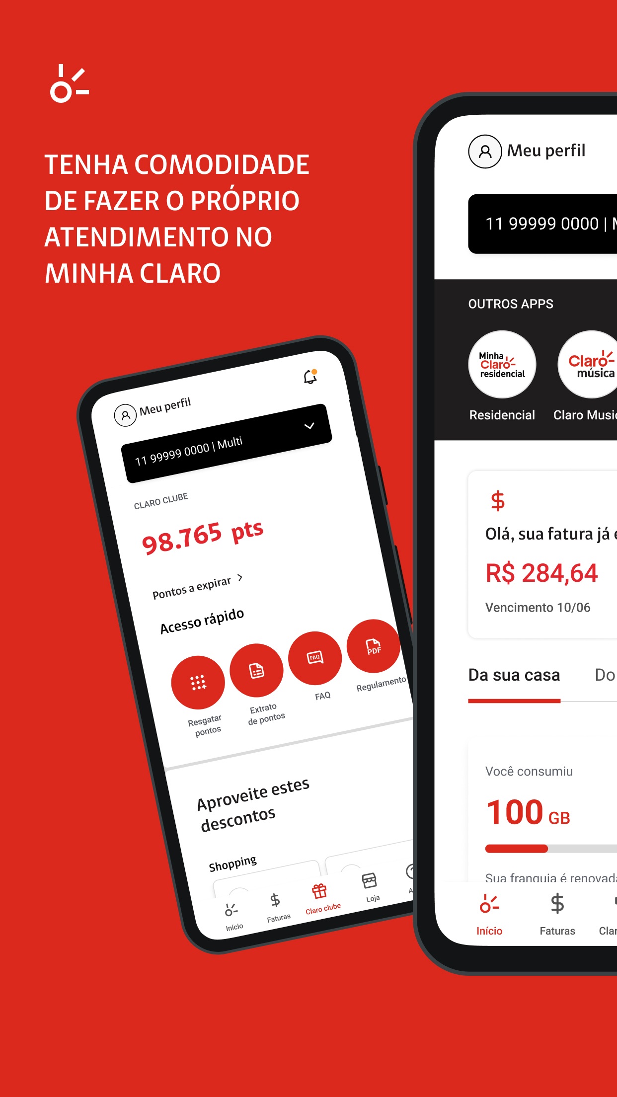 Captura de ecrã 1 da app Minha Claro