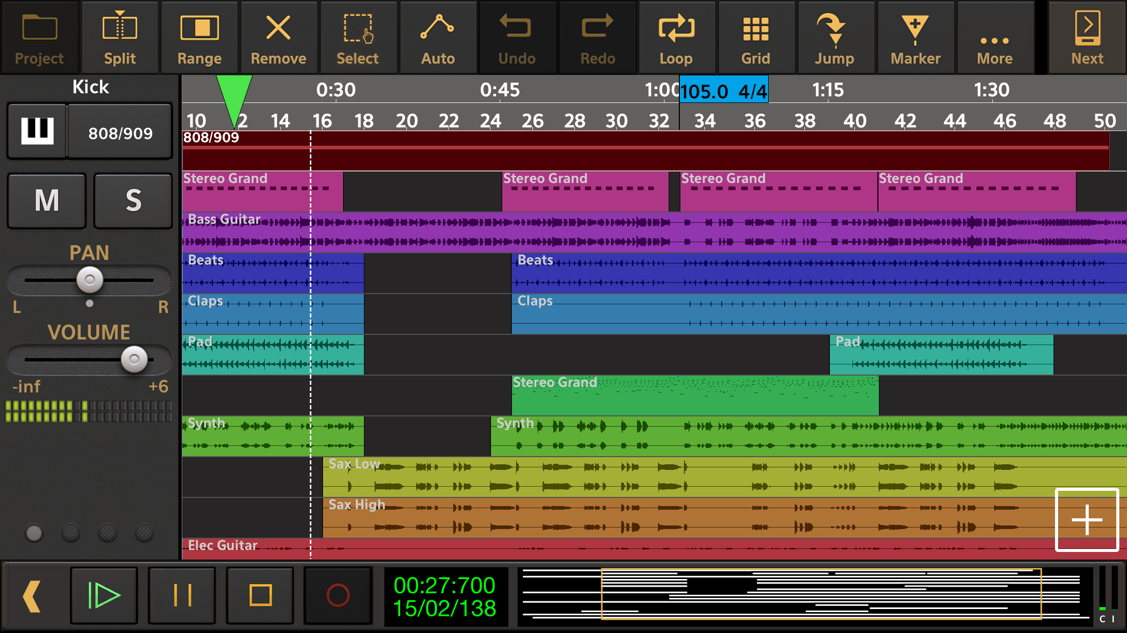 Captura de ecrã 1 da app Audio Evolution Mobile Studio
