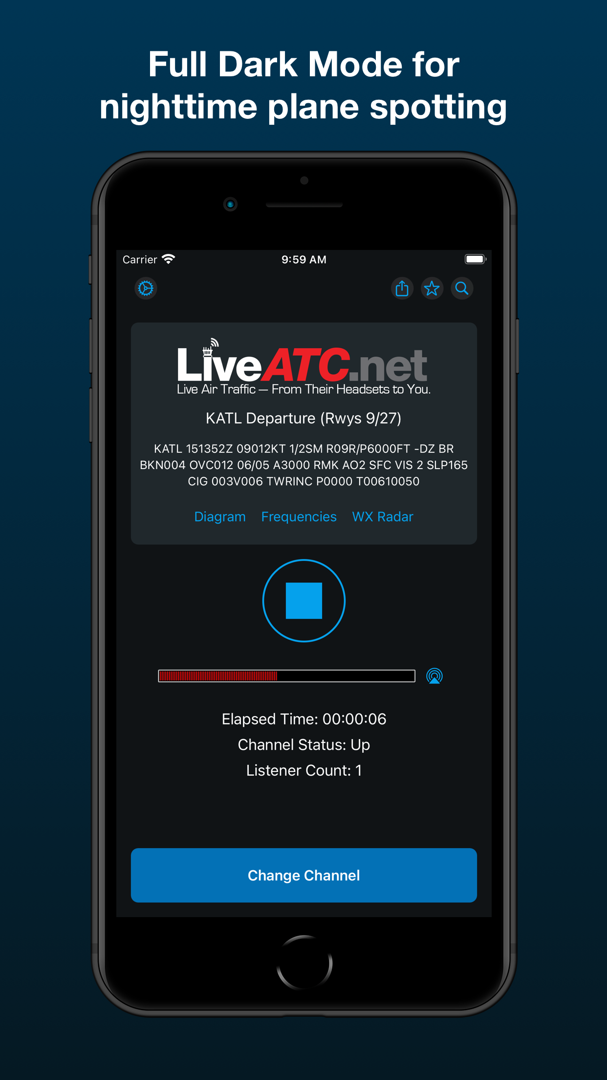 Captura de ecrã 4 da app LiveATC Air Radio