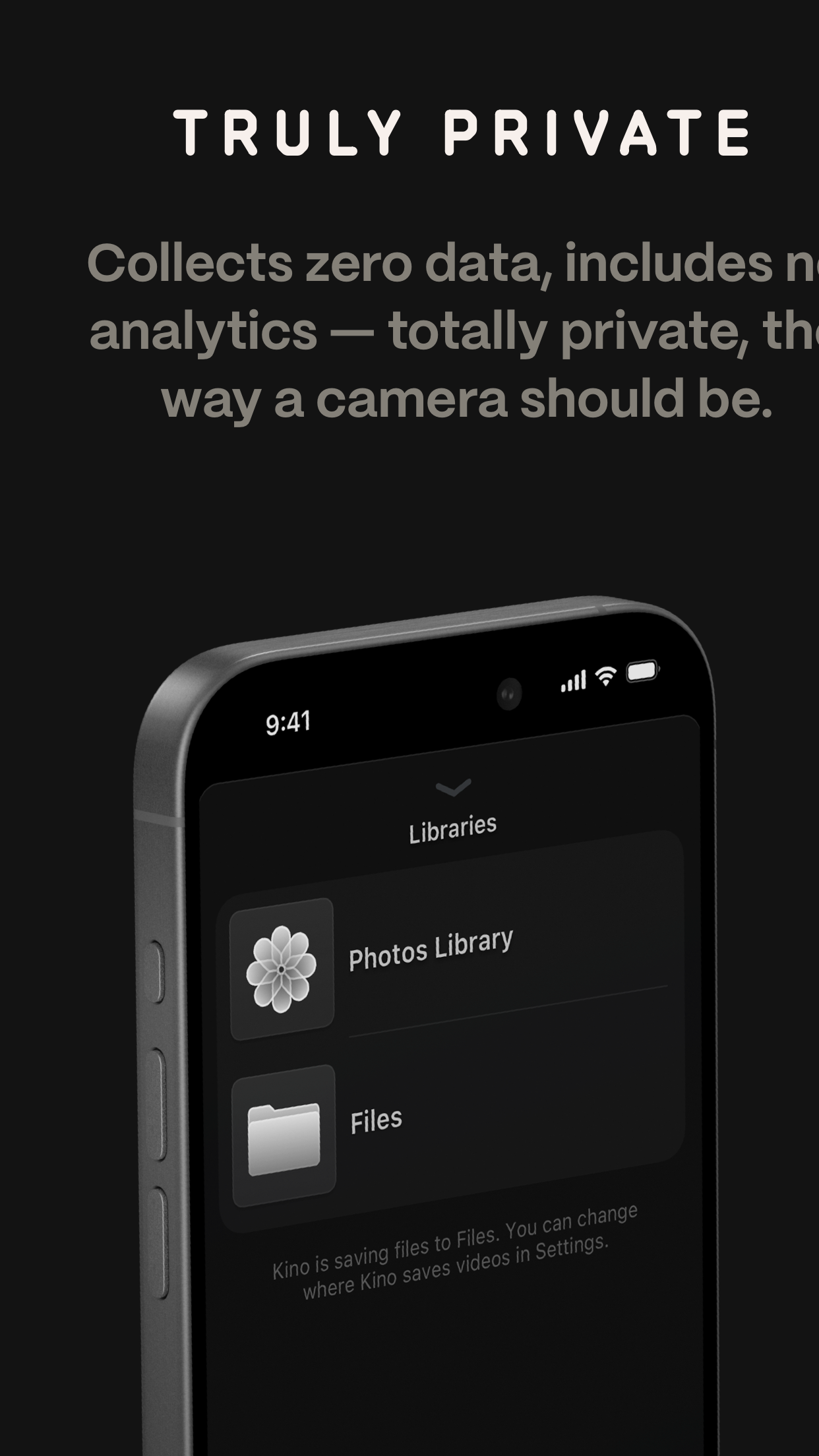 Captura de ecrã 4 da app Kino - Câmara de vídeo Pro