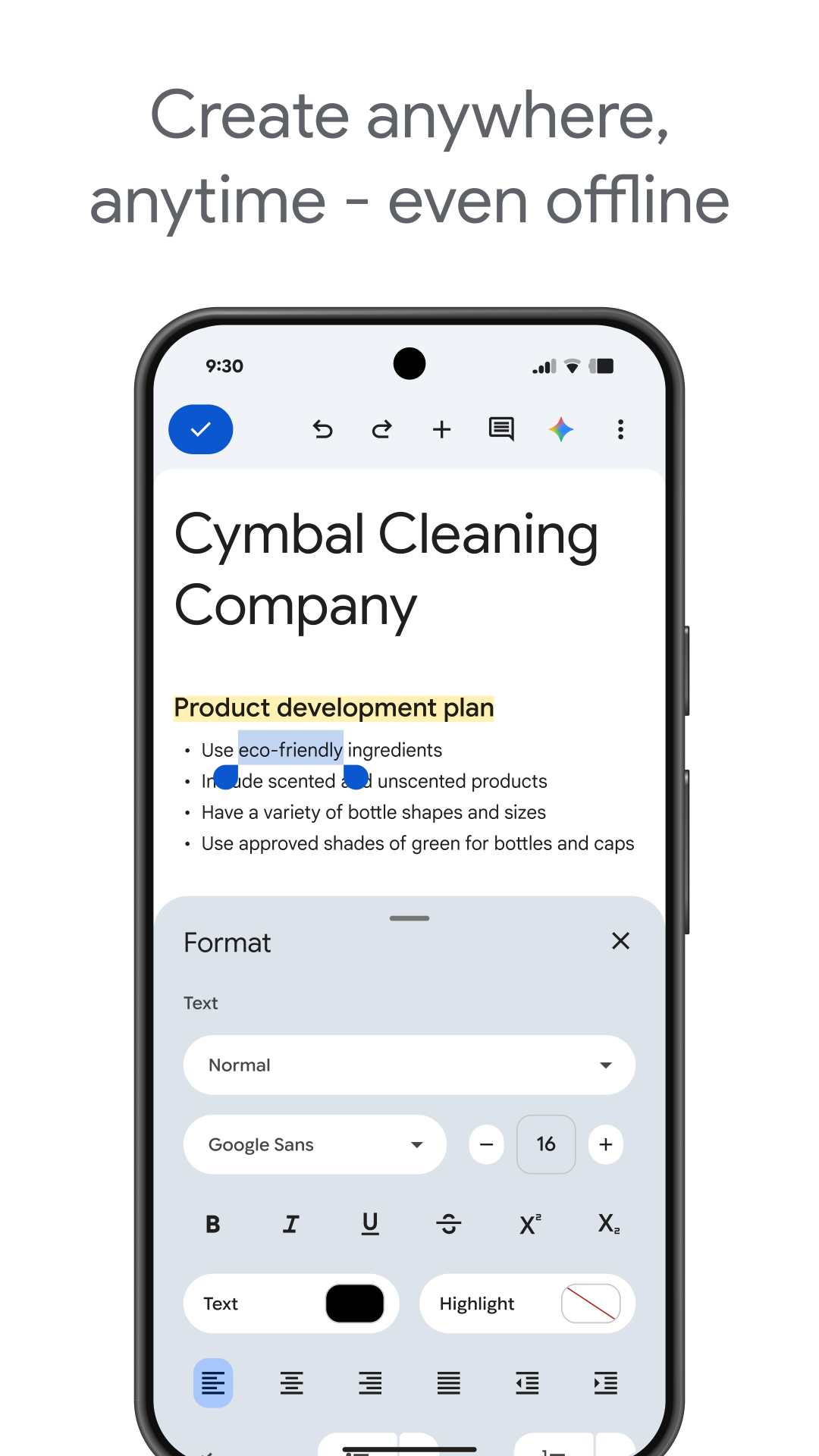 Captura de ecrã 4 da app Google Docs