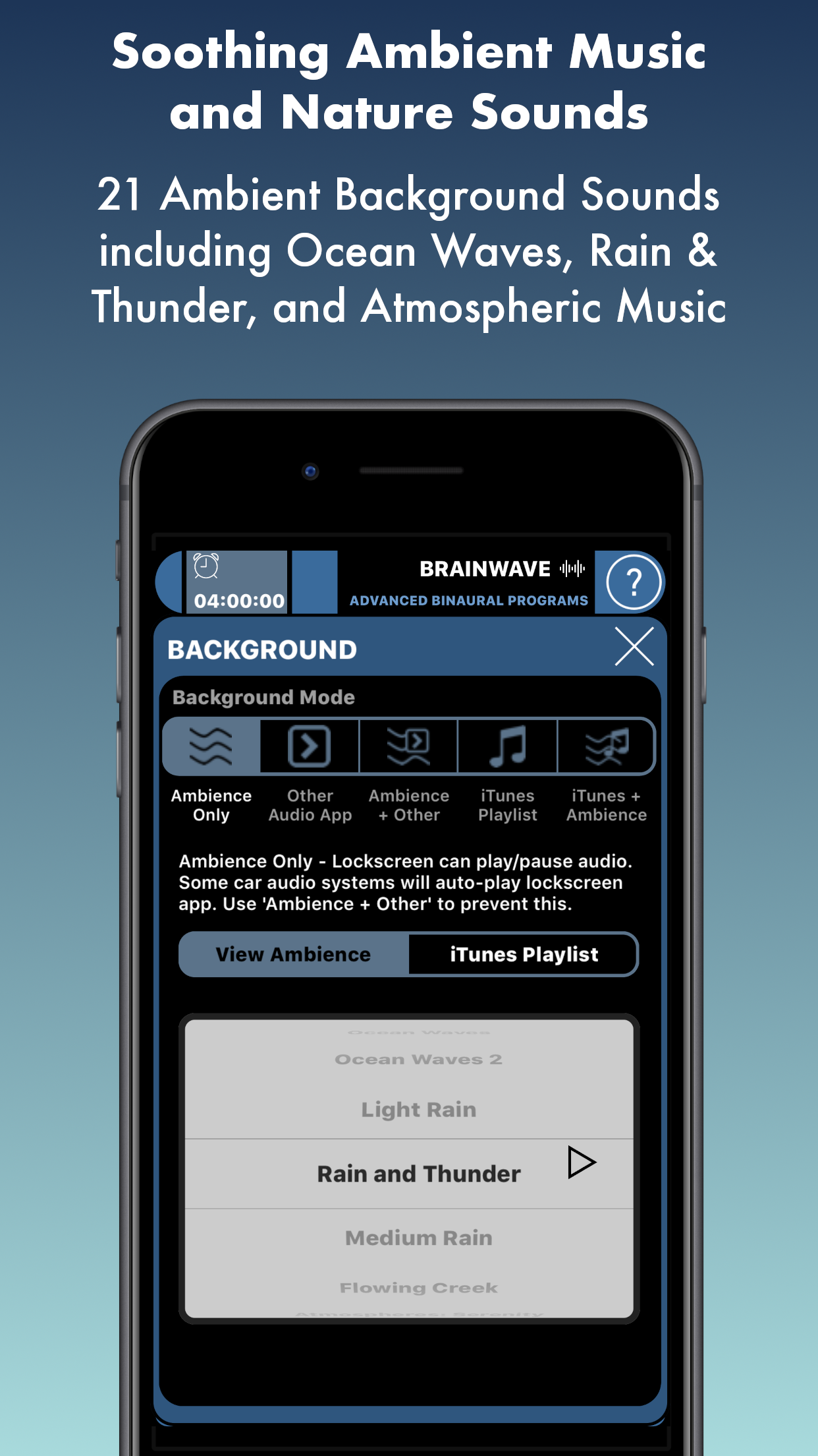Captura de ecrã 4 da app BrainWave: 37 Binaural Series™