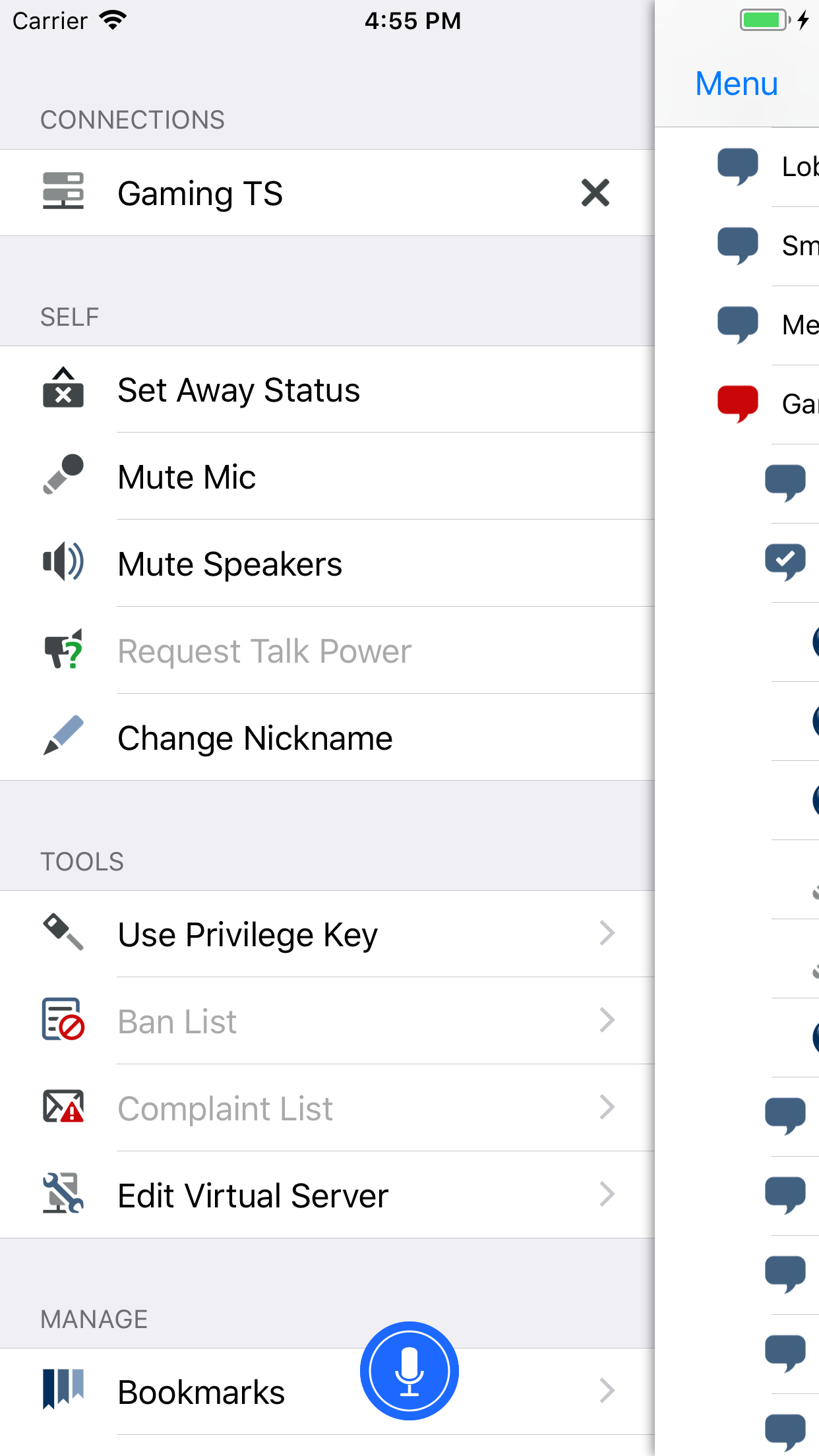 Captura de ecrã 4 da app TeamSpeak 3