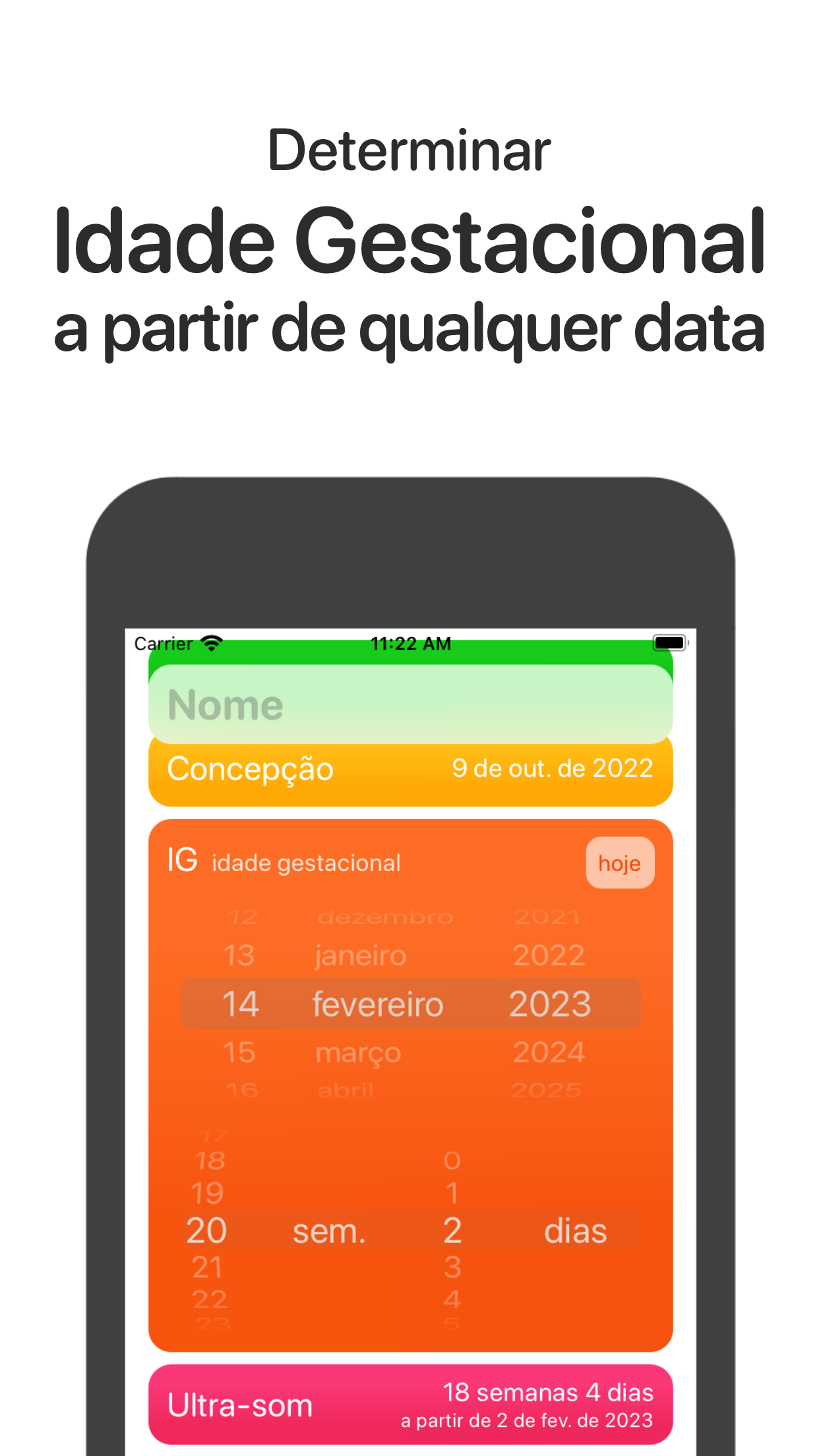Captura de ecrã 2 da app Gestograma