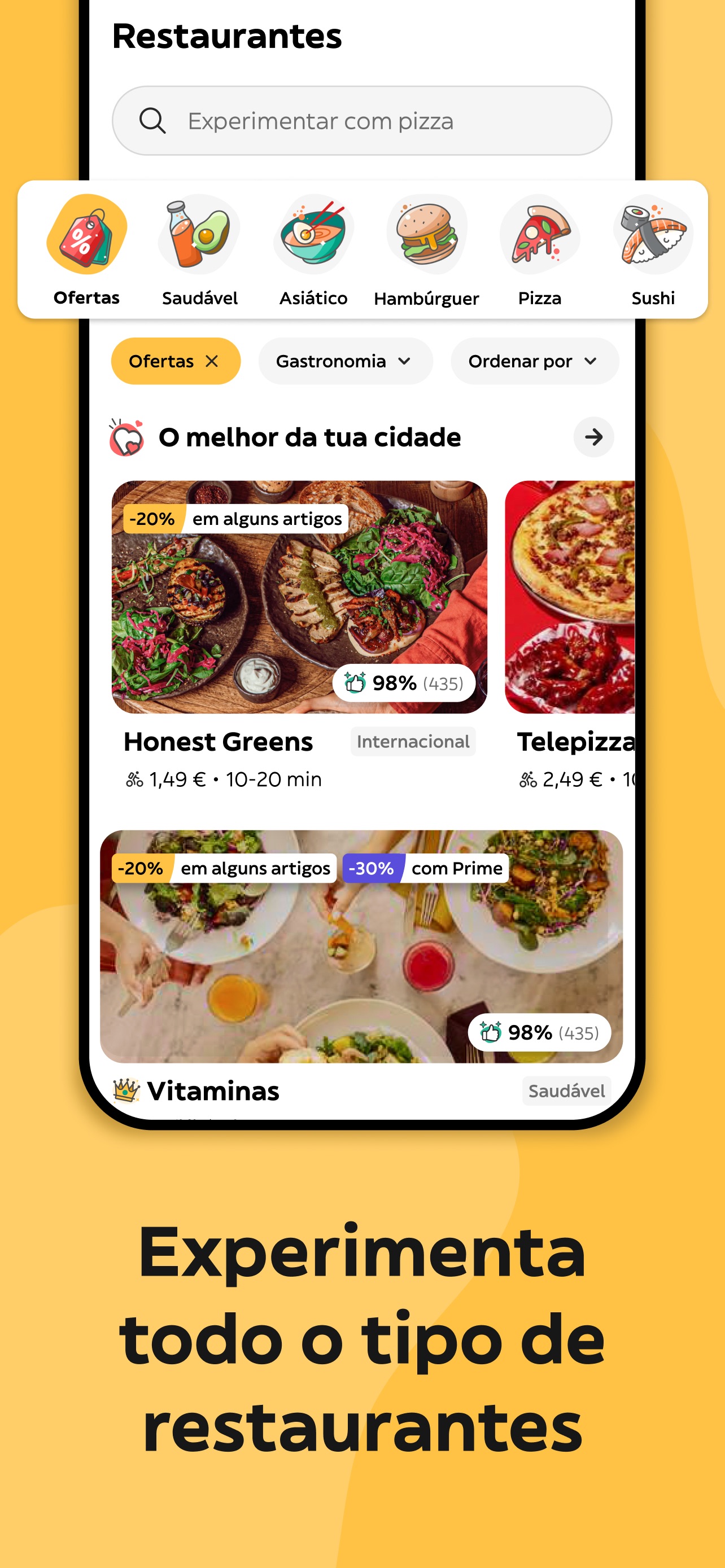 Captura de ecrã 2 da app Glovo－Entrega de comida e mais