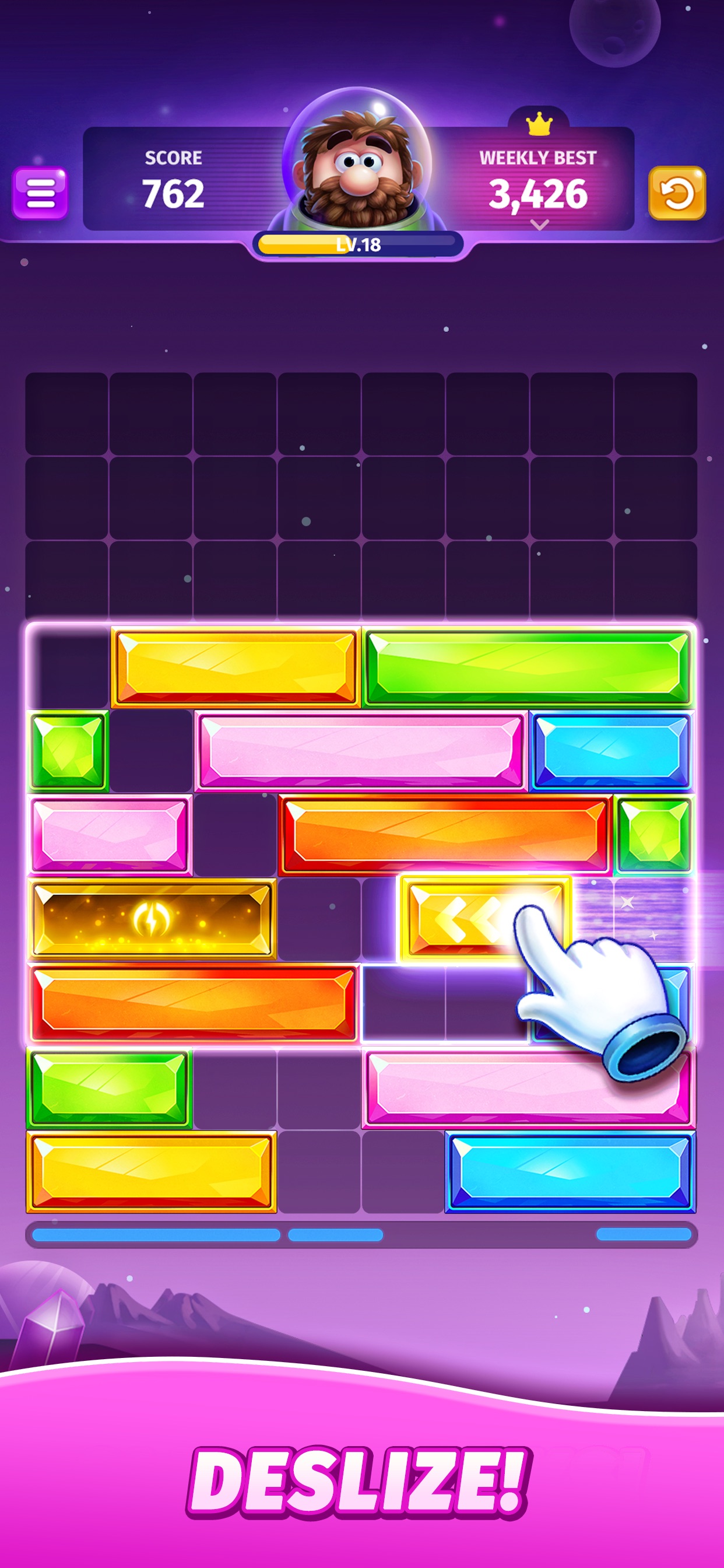 Captura de ecrã 2 da app Jewel Sliding - Block Puzzle