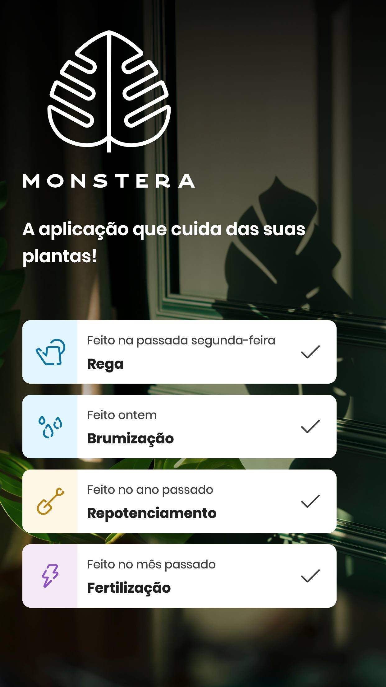 Captura de ecrã 1 da app Monstera - Guia de plantas
