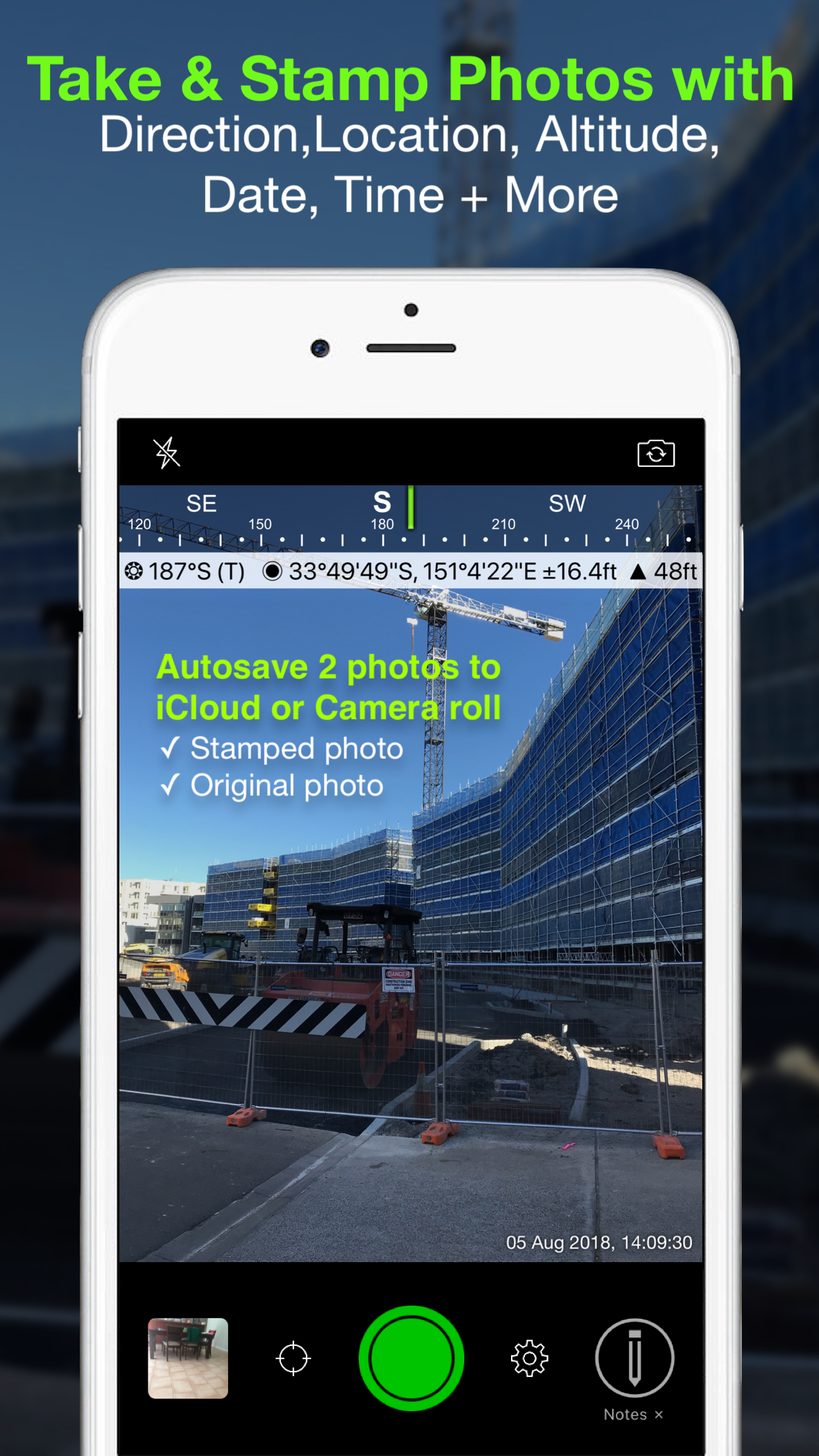 Captura de ecrã 1 da app Solocator - GPS Field Camera