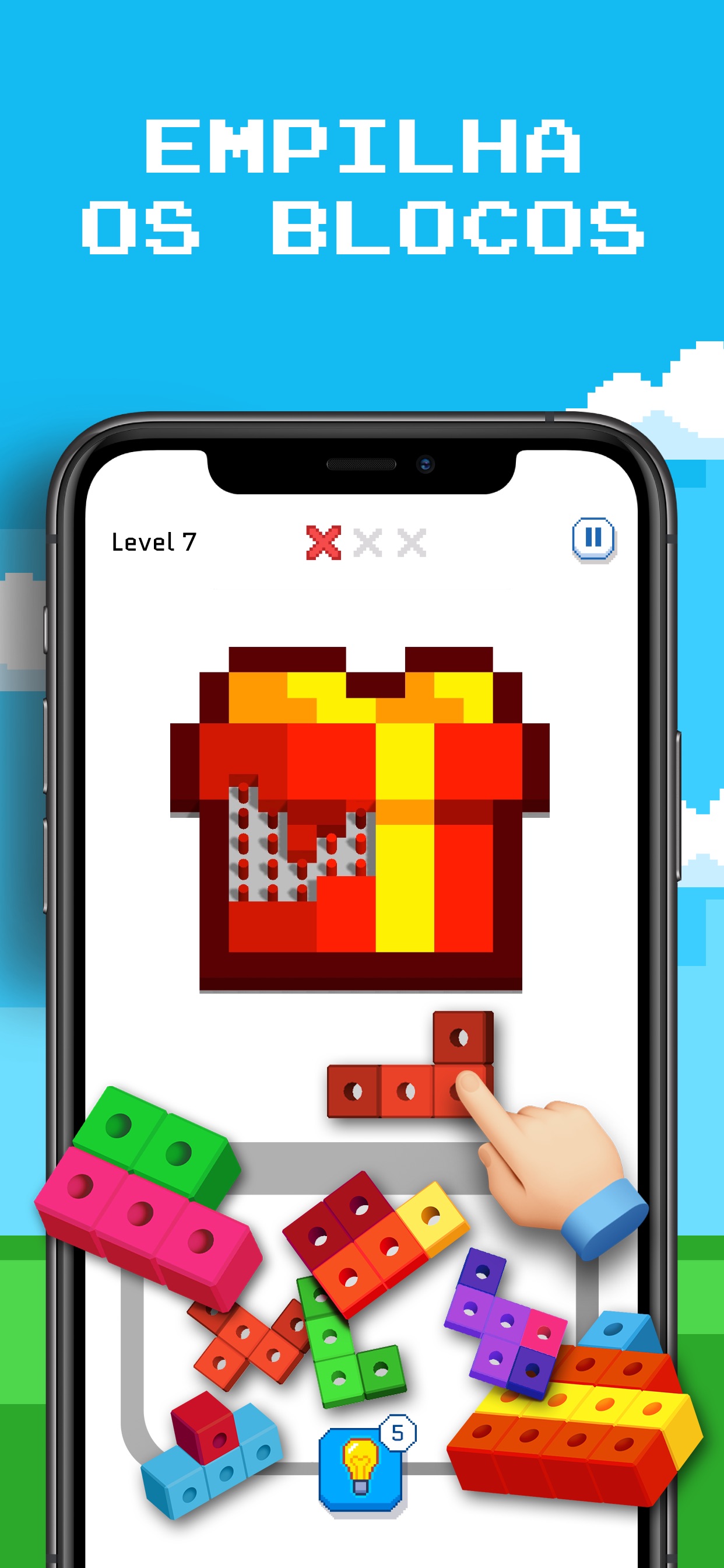 Captura de ecrã 1 da app Blockin' Color: Jogo de Blocos