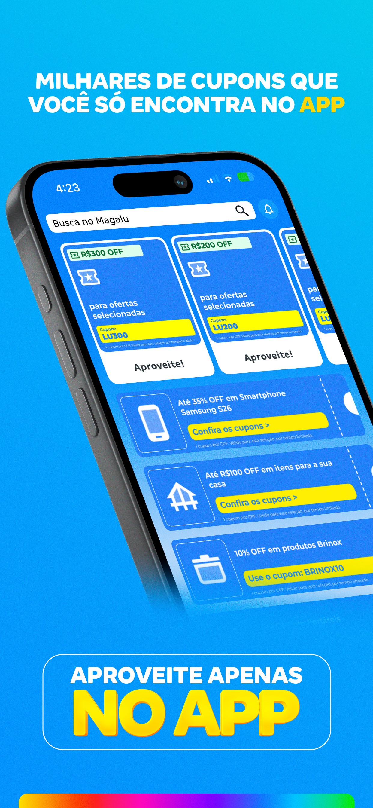 Captura de ecrã 3 da app Magalu: compras com descontos