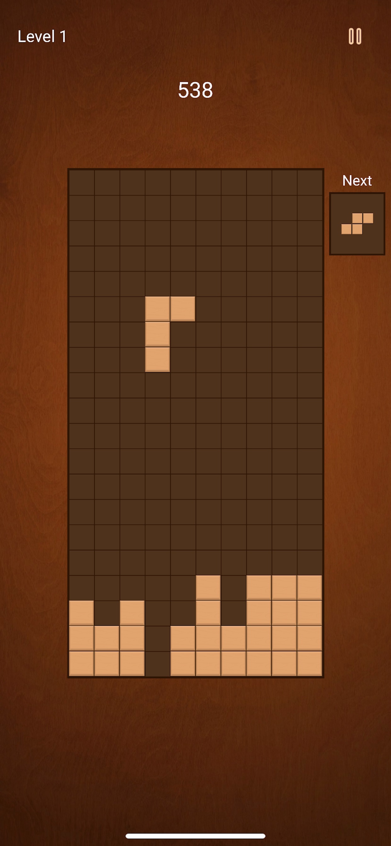 Captura de ecrã 1 da app BlockWood: Block Puzzle Game