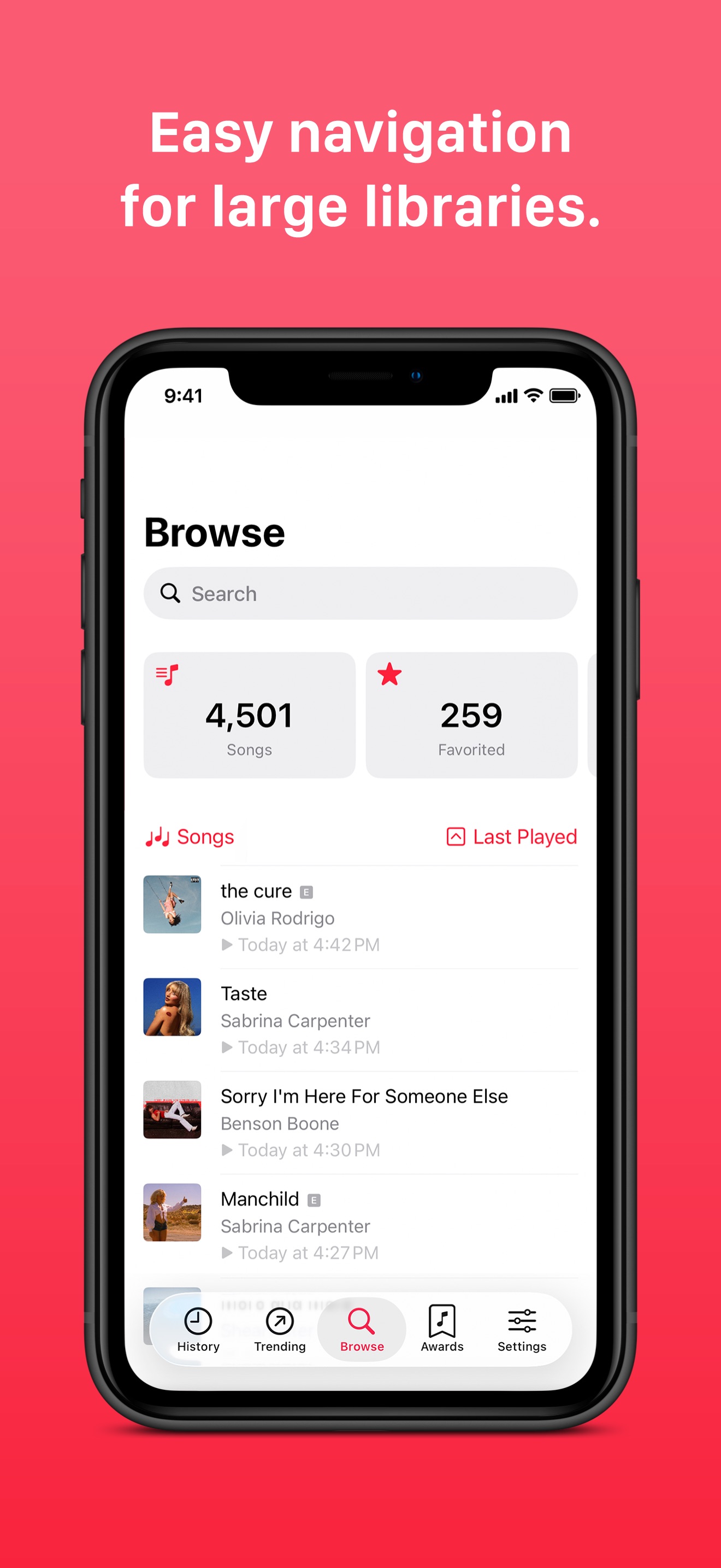 Captura de ecrã 4 da app PlayTally: Apple Music Stats