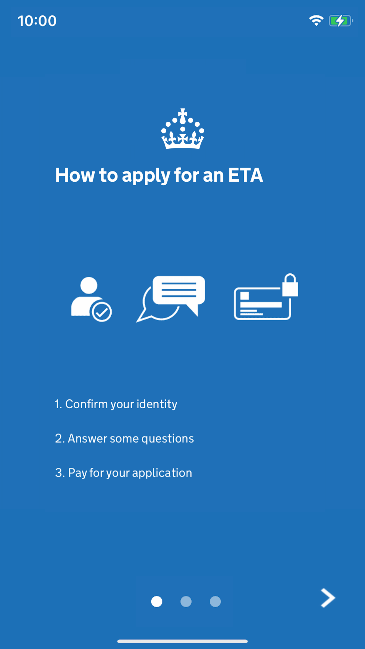 Captura de ecrã 2 da app UK ETA