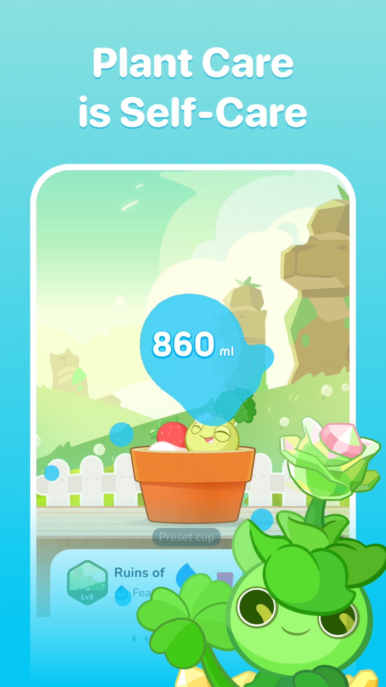 Captura de ecrã 4 da app Plant Nanny Cute Water Tracker