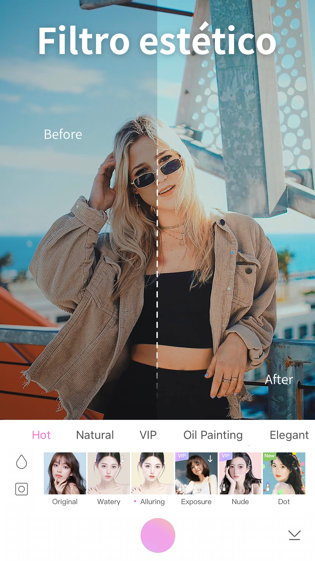 Captura de ecrã 1 da app BeautyCam-Beautify & AI Artist