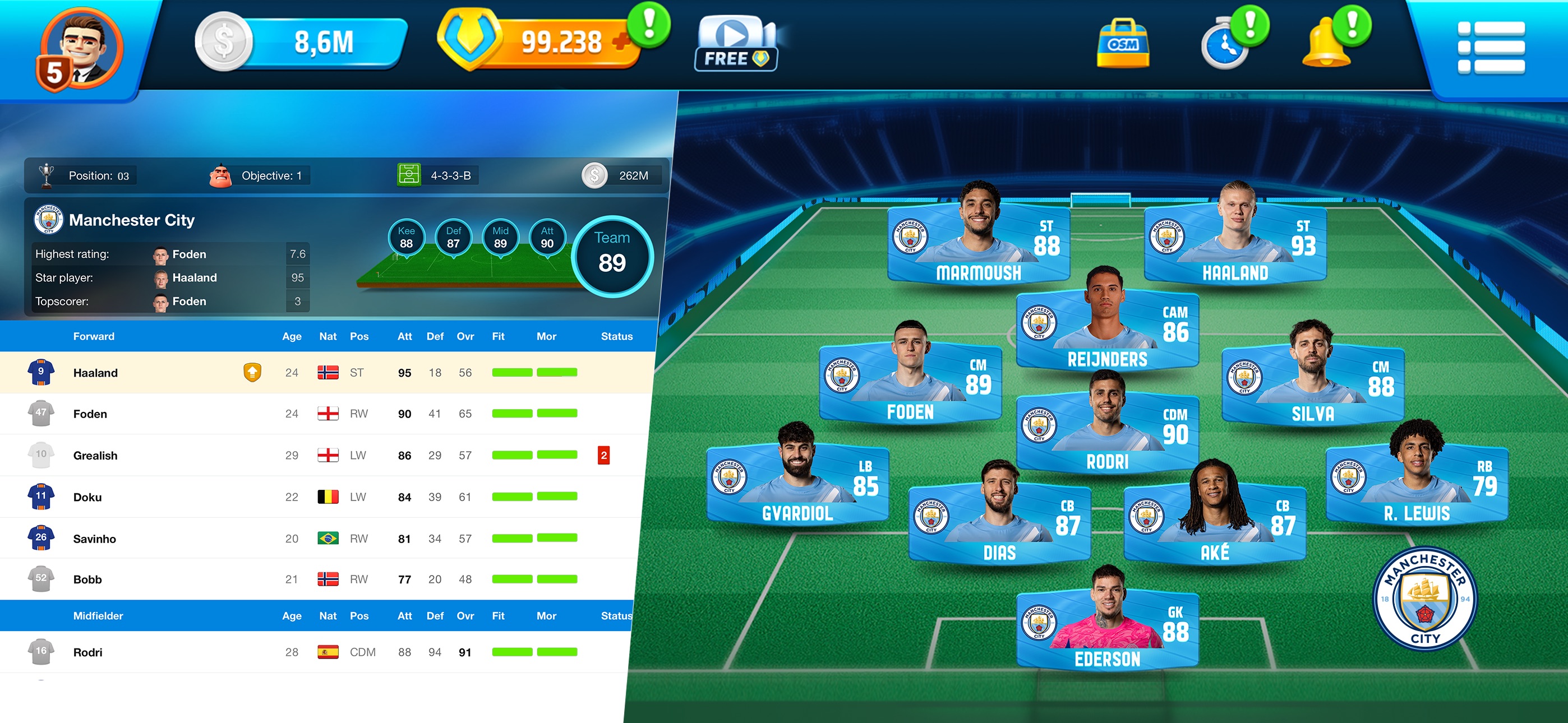 Captura de ecrã 2 da app Online Soccer Manager (OSM)