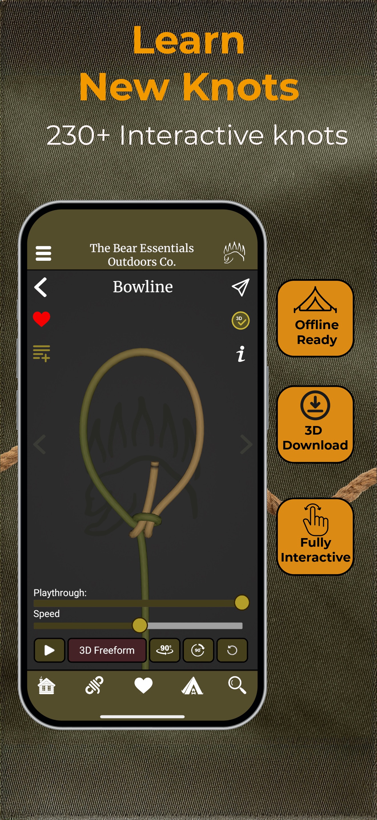Captura de ecrã 3 da app Knot IQ: 3D Knot Tying