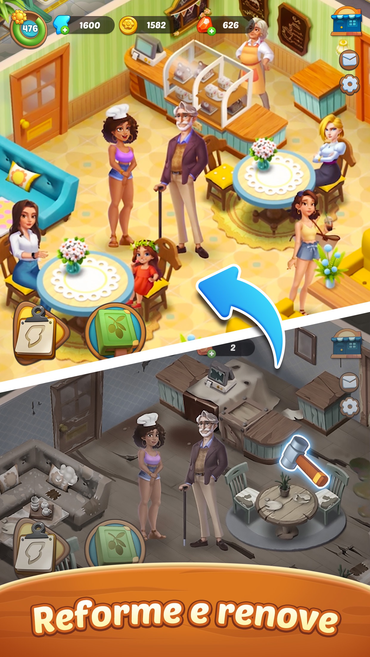 Captura de ecrã 4 da app Seaside Escape®: Merge & Story