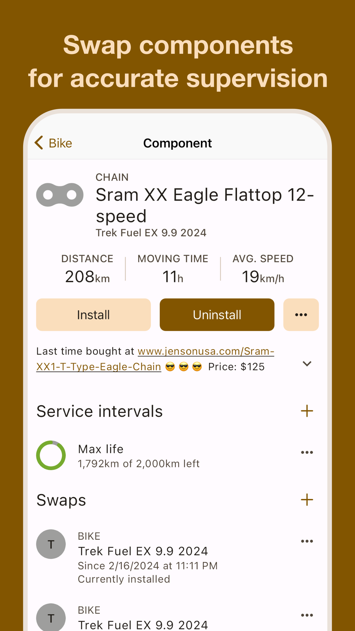 Captura de ecrã 4 da app ProBikeGarage: Bicycle tracker