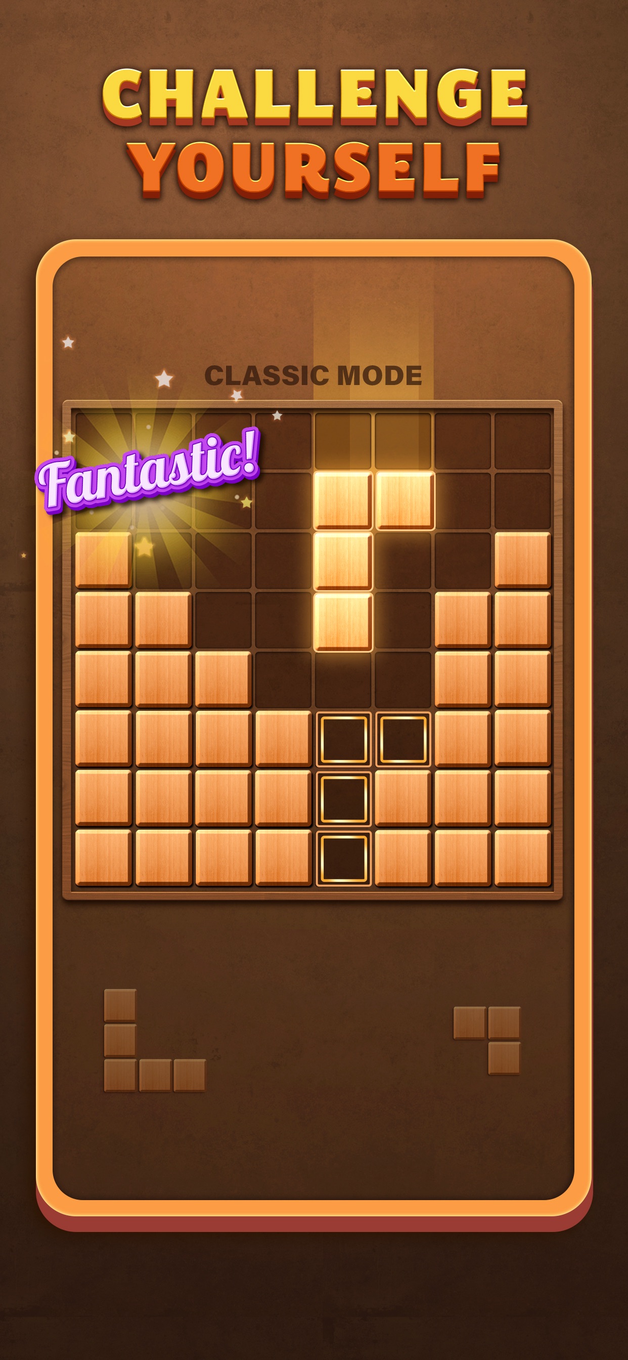 Captura de ecrã 2 da app Fill Wooden Block Puzzle 8x8