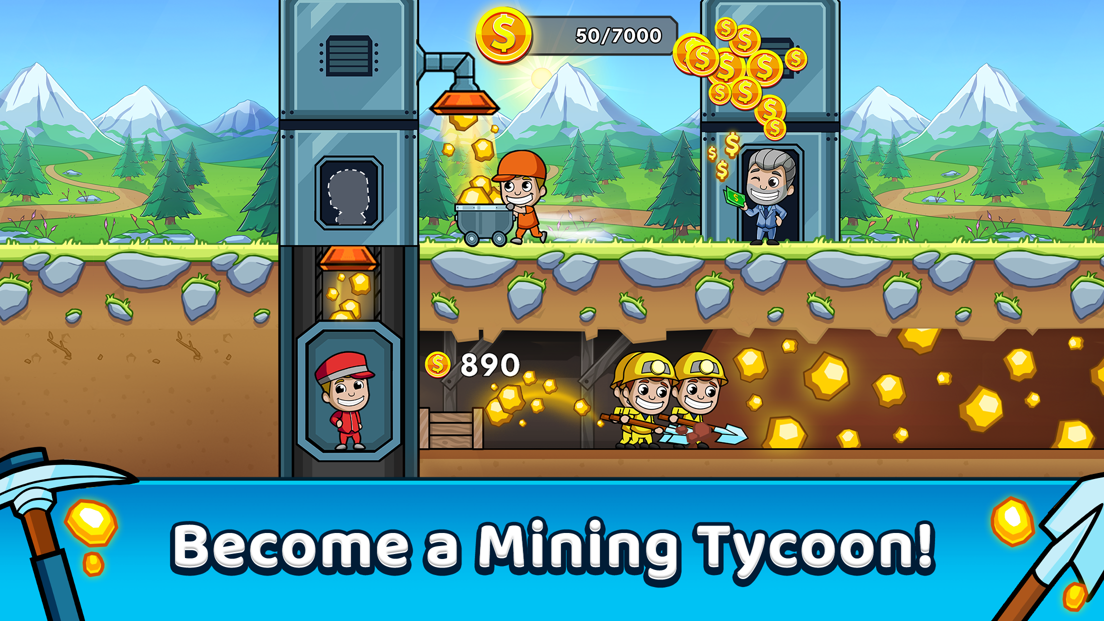 Captura de ecrã 1 da app Idle Miner Tycoon