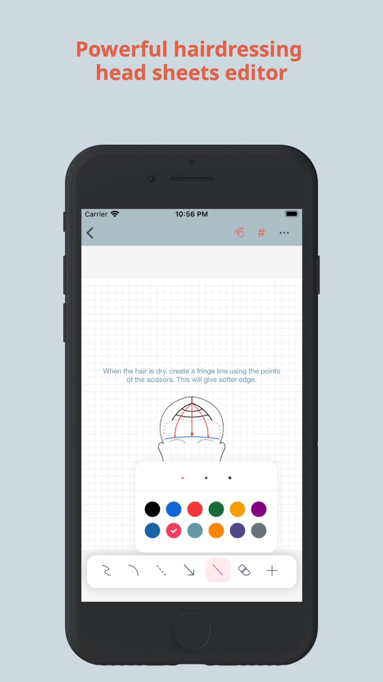 Captura de ecrã 1 da app Hairtechapp - Cutting Diagrams