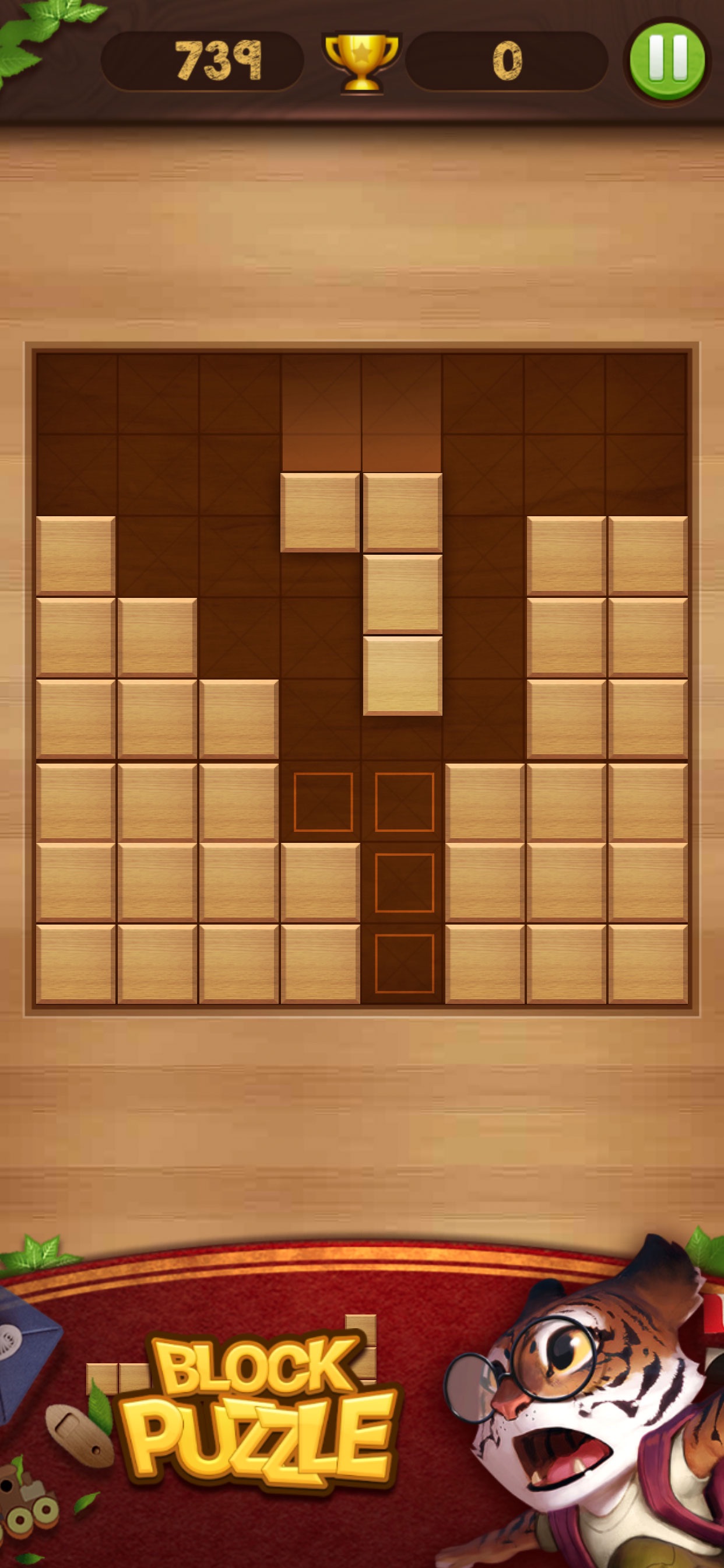 Captura de ecrã 1 da app Block Puzzle Wood