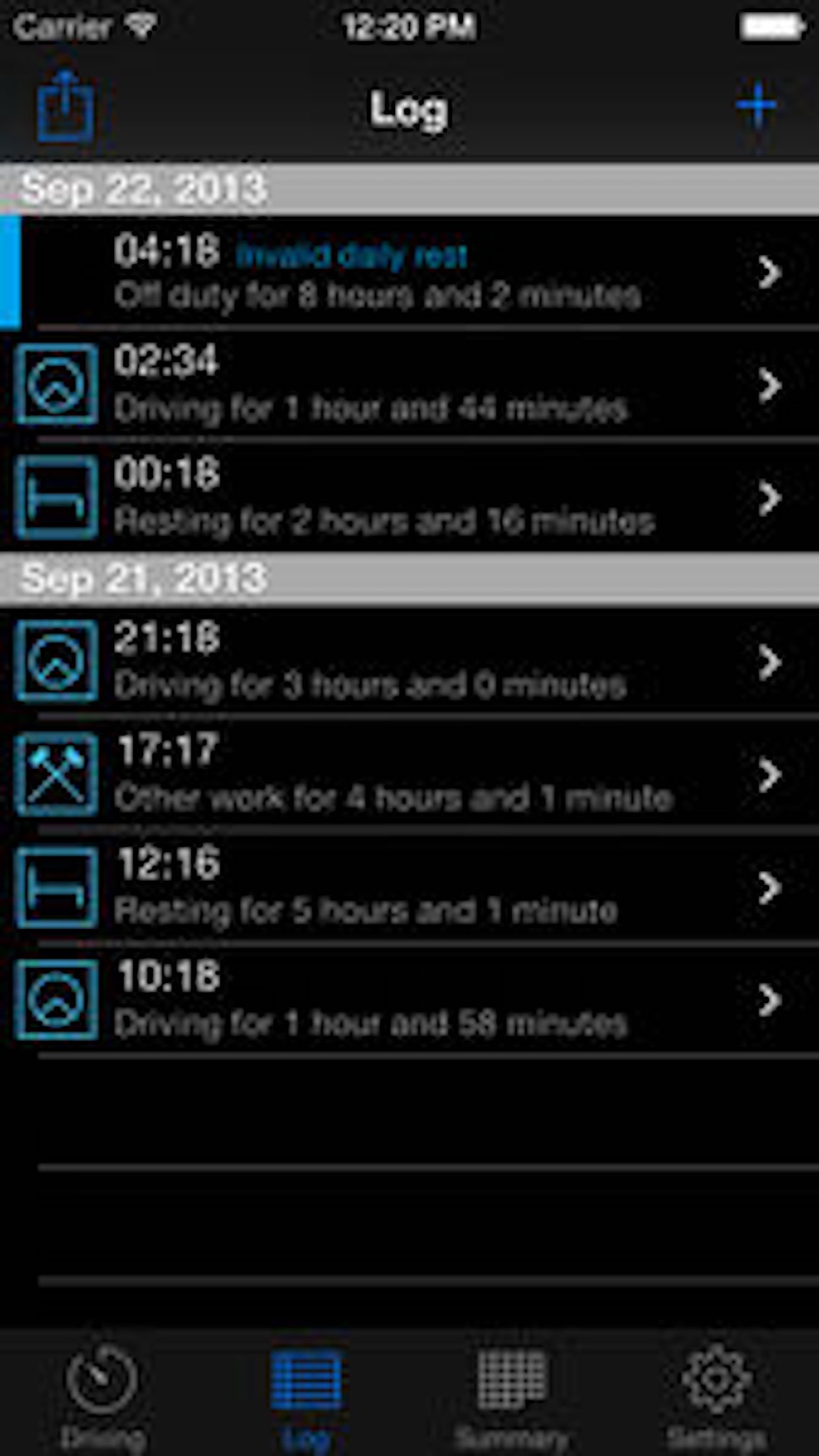 Captura de ecrã 4 da app TruckerTimer