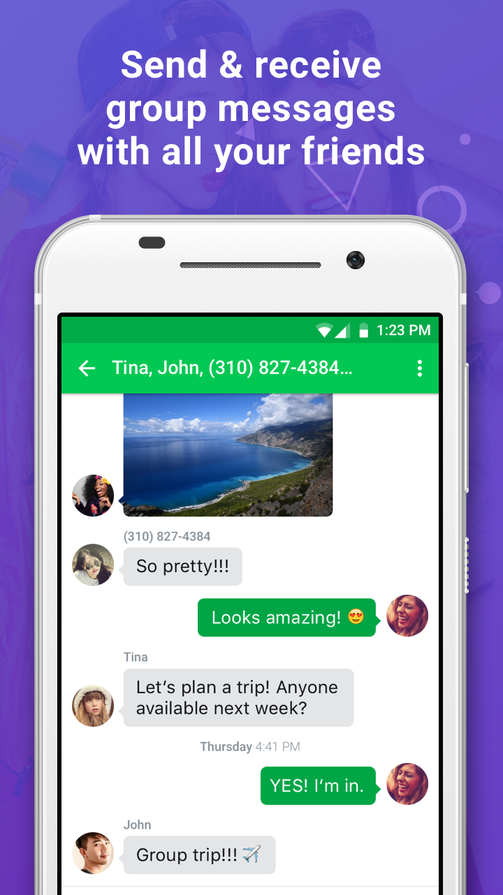 Captura de ecrã 4 da app Nextplus: Phone # Text + Call