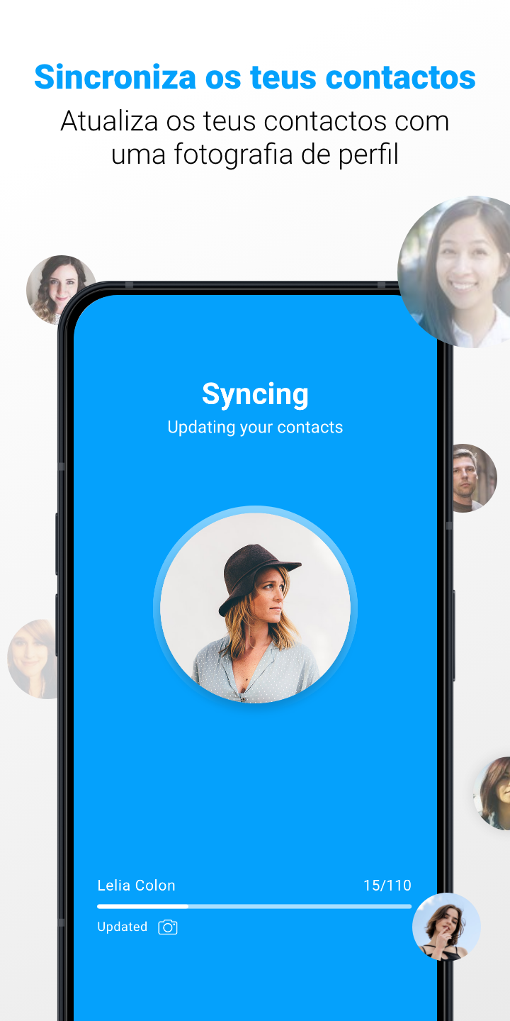 Captura de ecrã 1 da app Sync.ME: ID de Chamadas e Spam