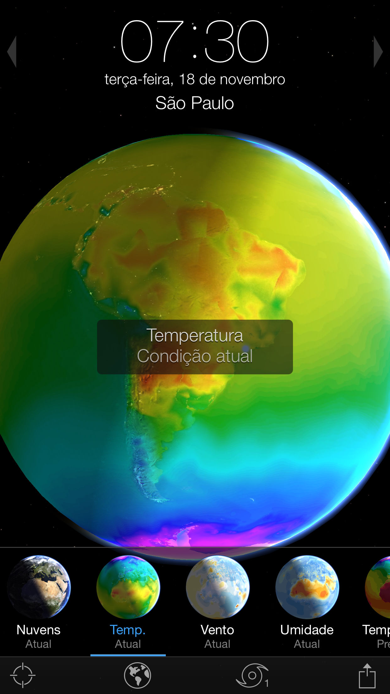Captura de ecrã 2 da app Living Earth - Clock & Weather