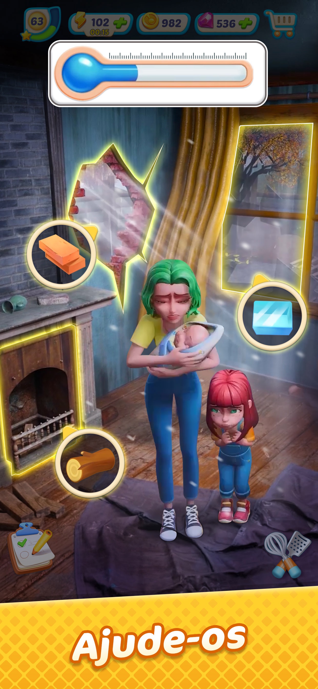 Captura de ecrã 1 da app Gossip Harbor: Merge & Story