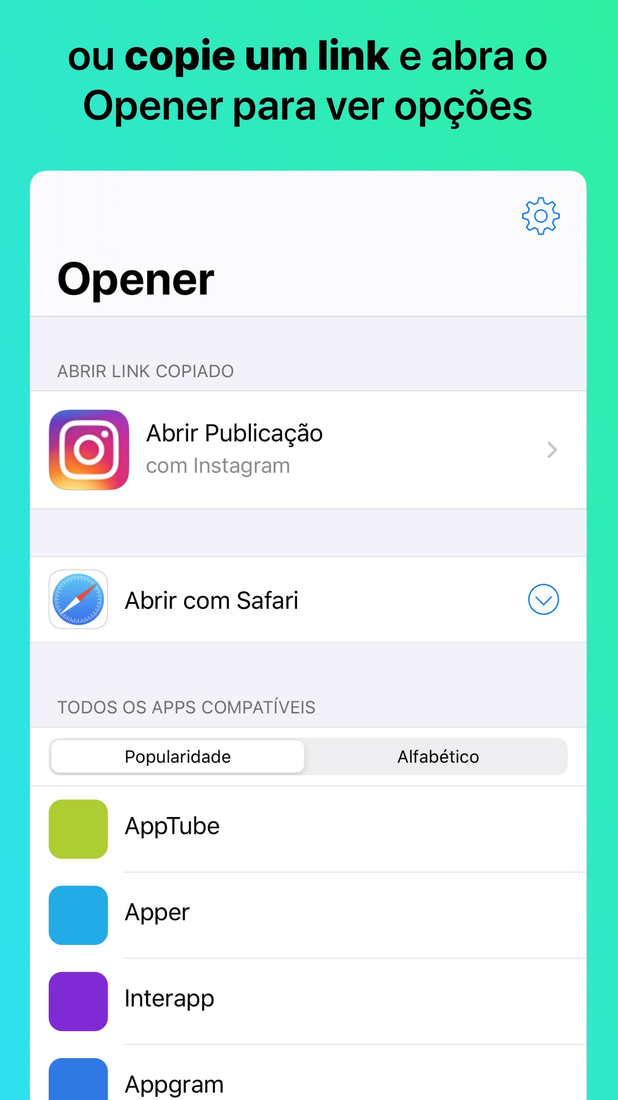Captura de ecrã 3 da app Opener
