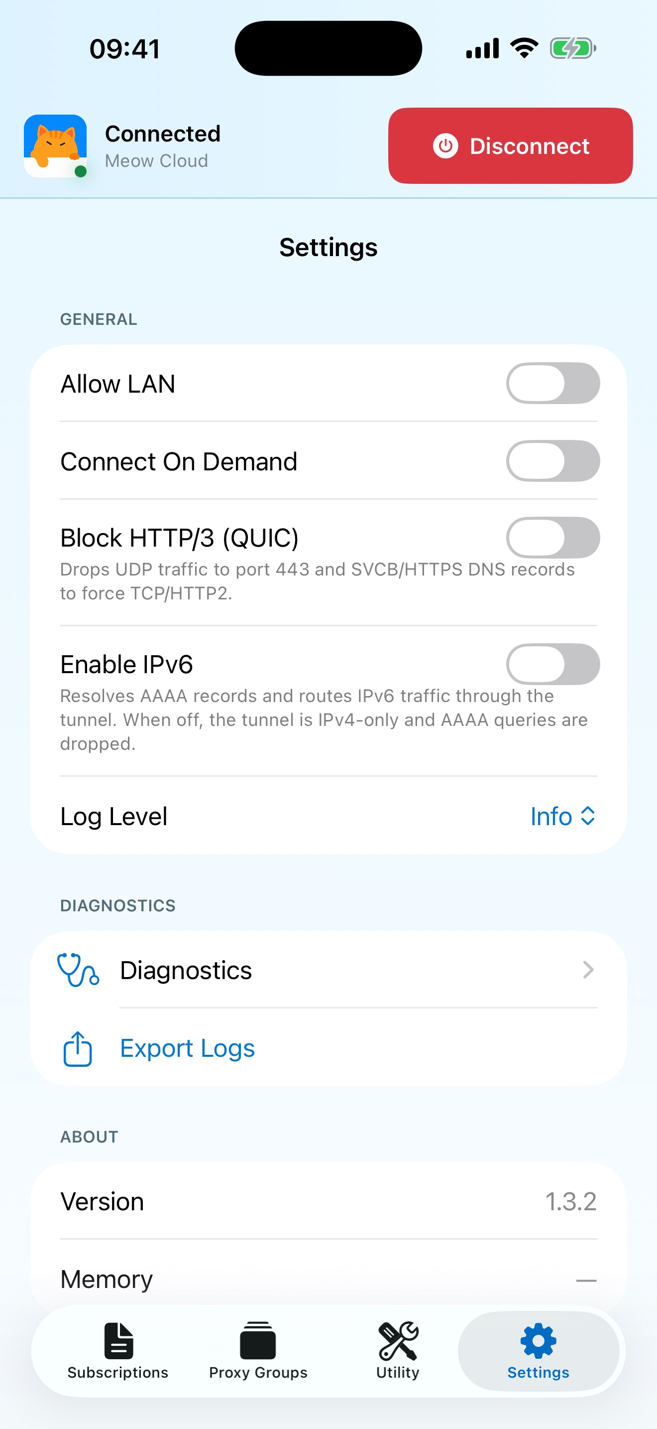 Captura de ecrã 4 da app Meow - Smart VPN