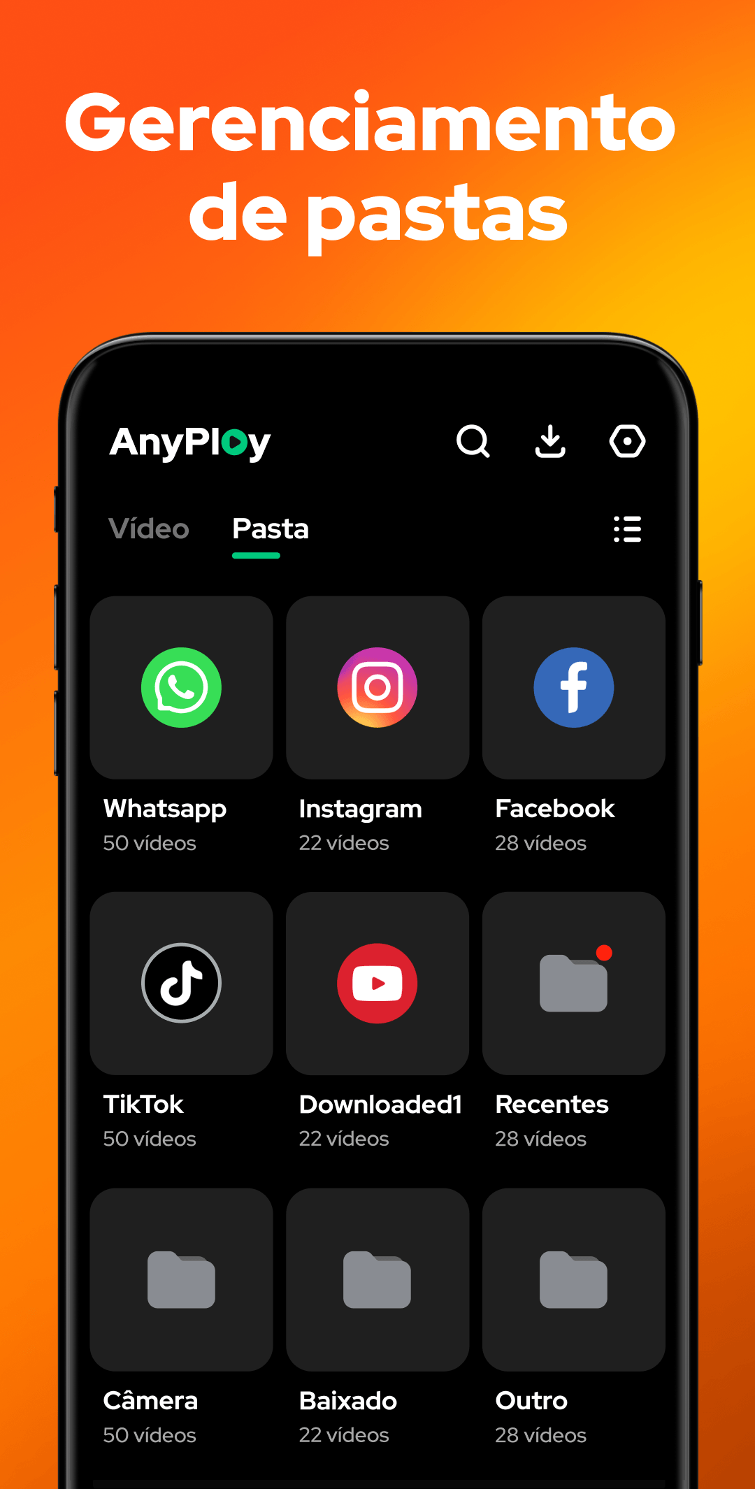 Captura de ecrã 2 da app Reprodutor de Vídeo – AnyPlay