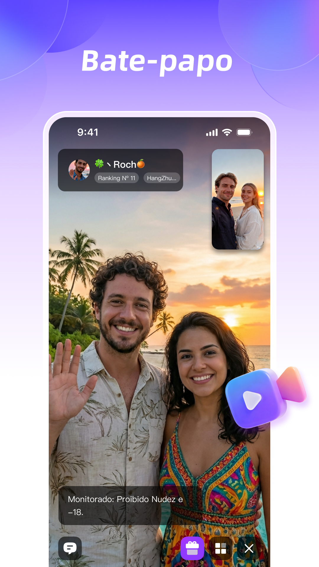 Captura de ecrã 2 da app ChillChat: Chat ao Vivo & Jogo