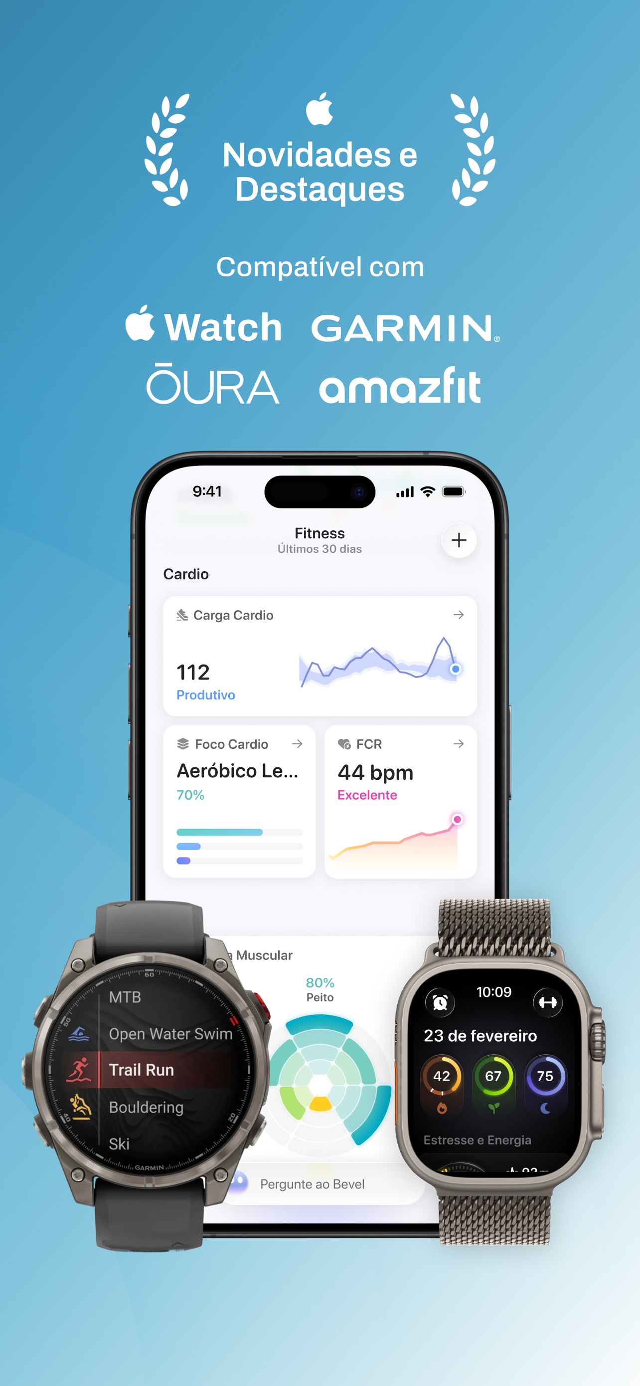 Captura de ecrã 3 da app Bevel: Coach de Saúde IA