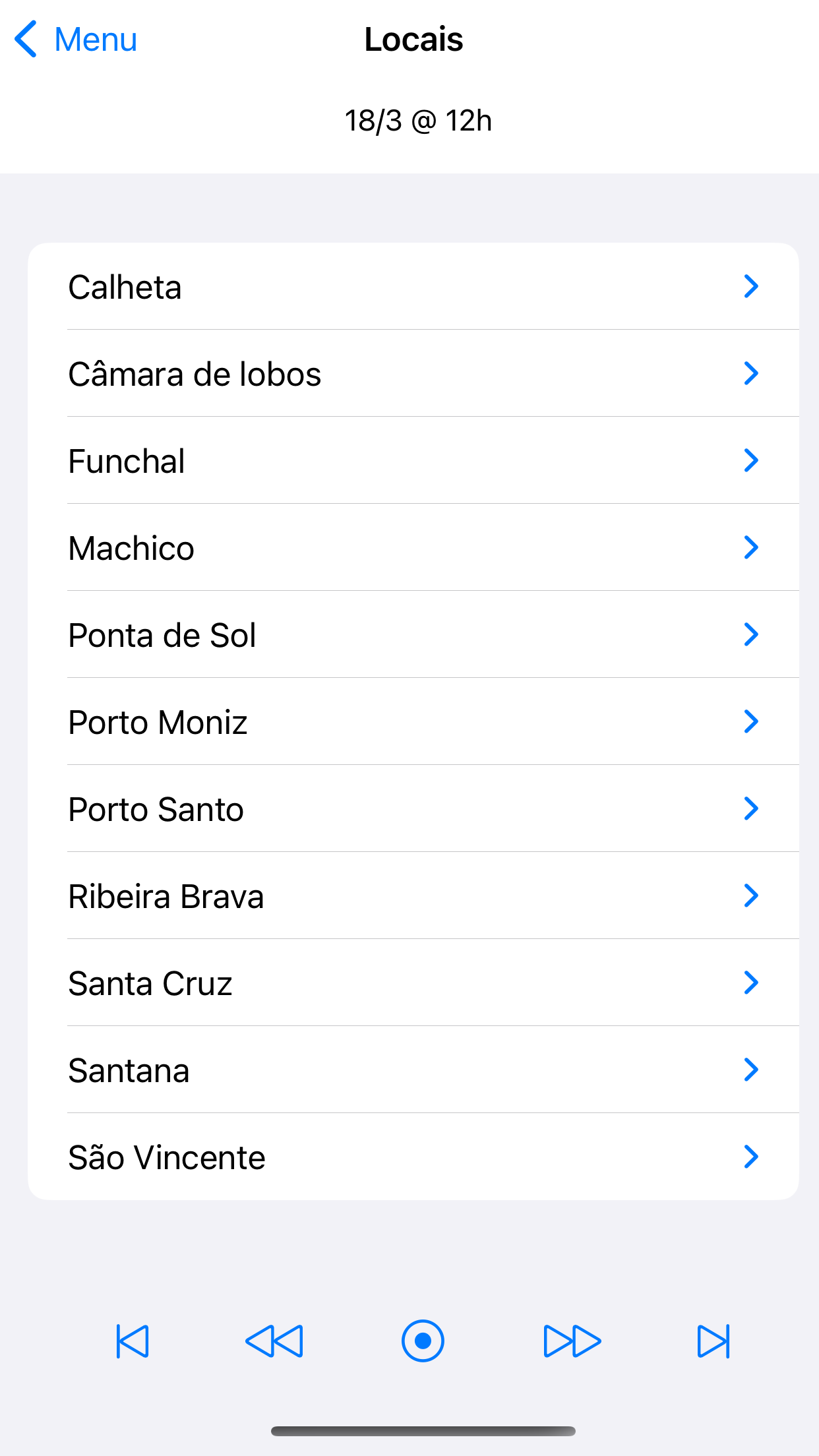 Captura de ecrã 2 da app Madeira Weather