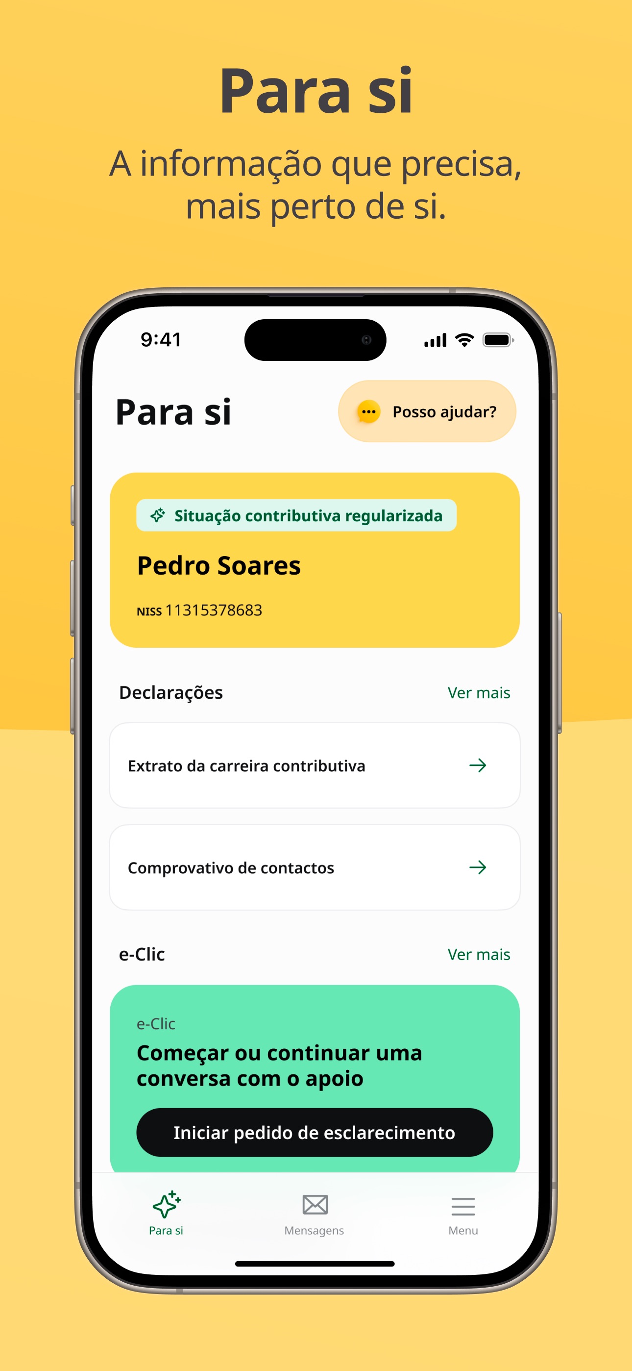 Captura de ecrã 3 da app Segurança Social