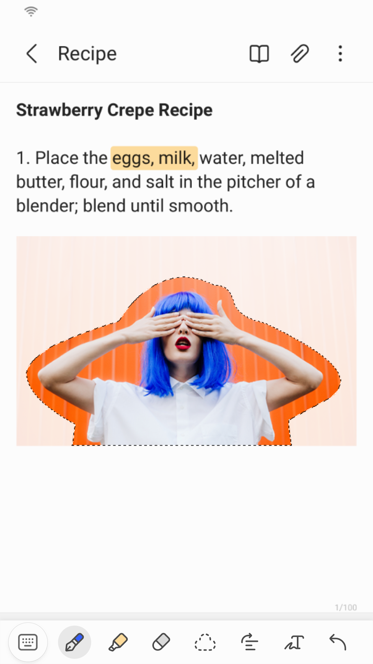 Captura de ecrã 4 da app Samsung Notes