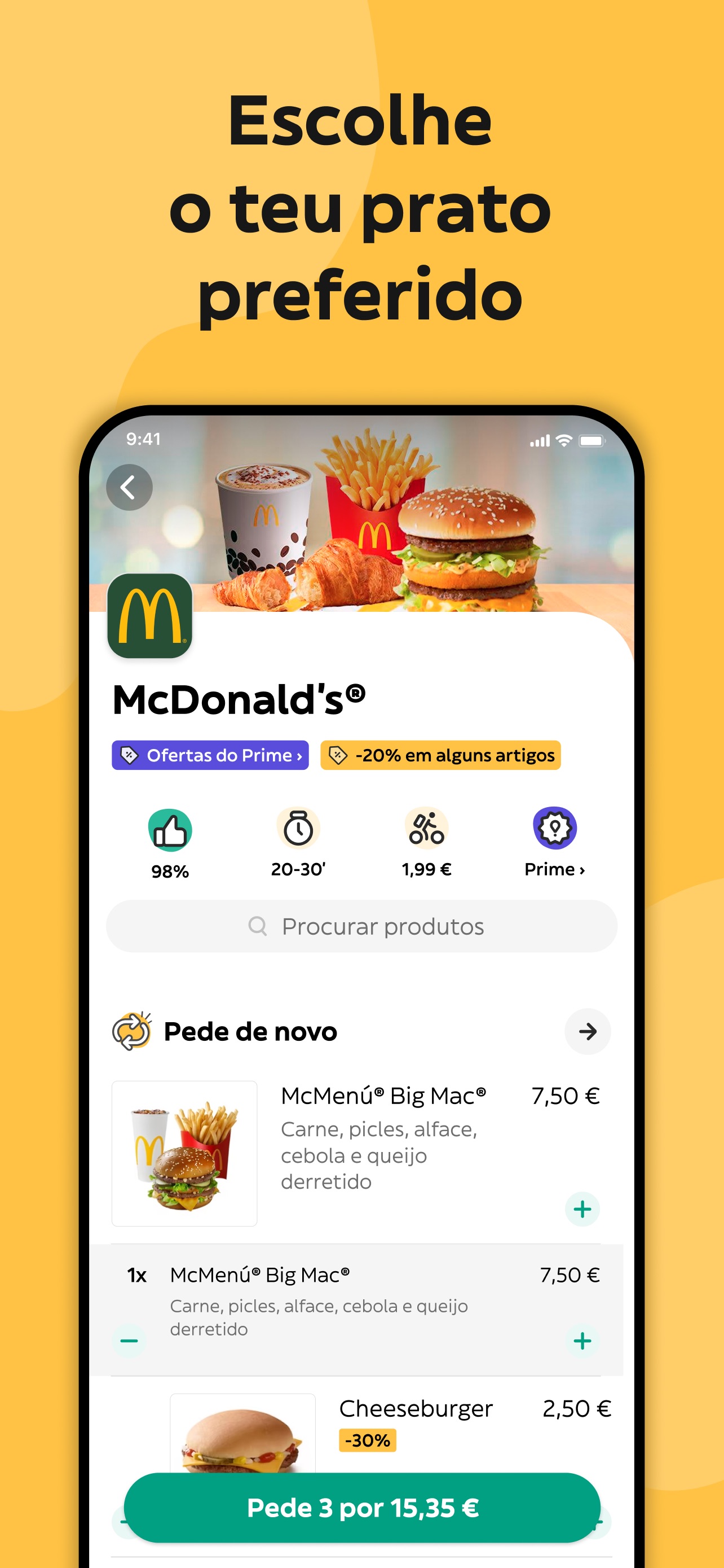 Captura de ecrã 3 da app Glovo－Entrega de comida e mais
