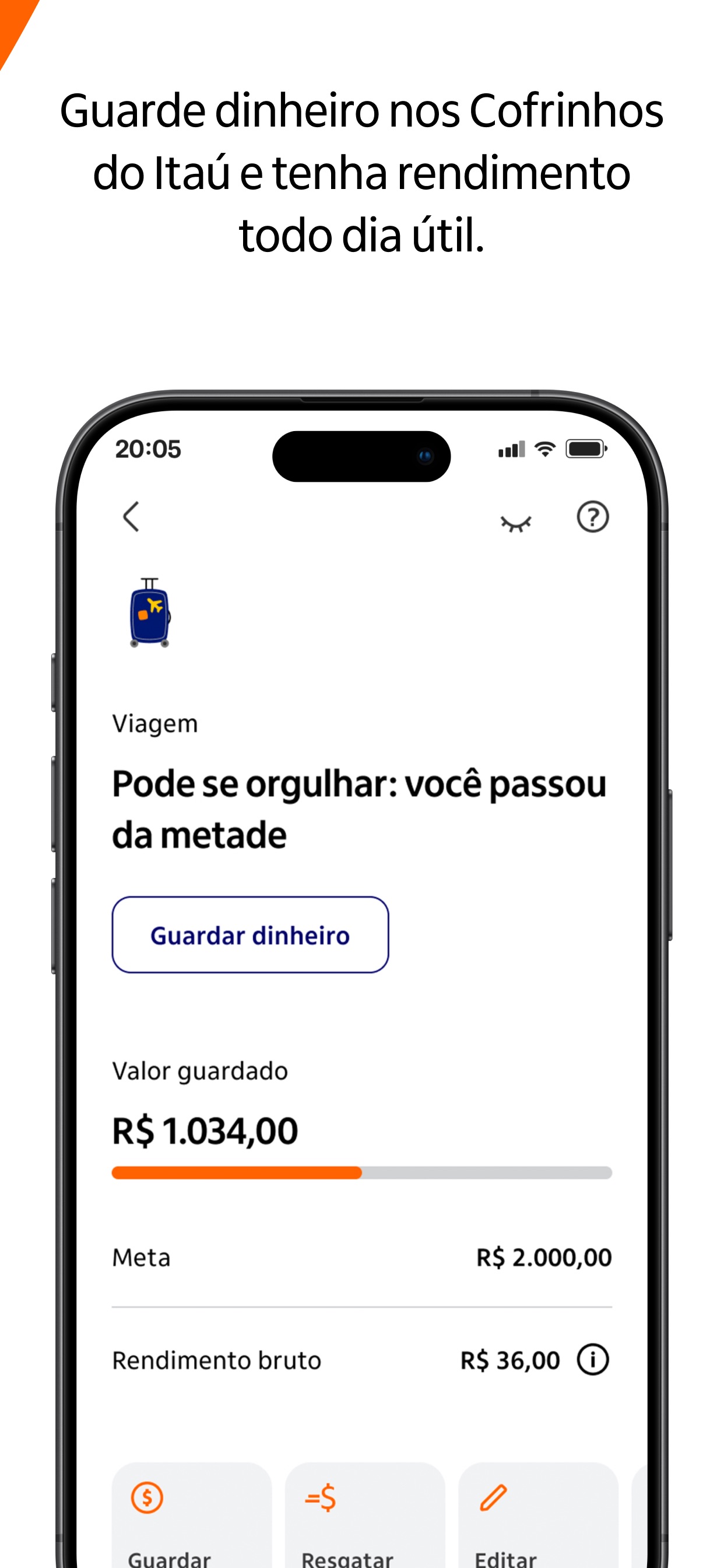 Captura de ecrã 3 da app Banco Itaú: Conta, Cartão e +