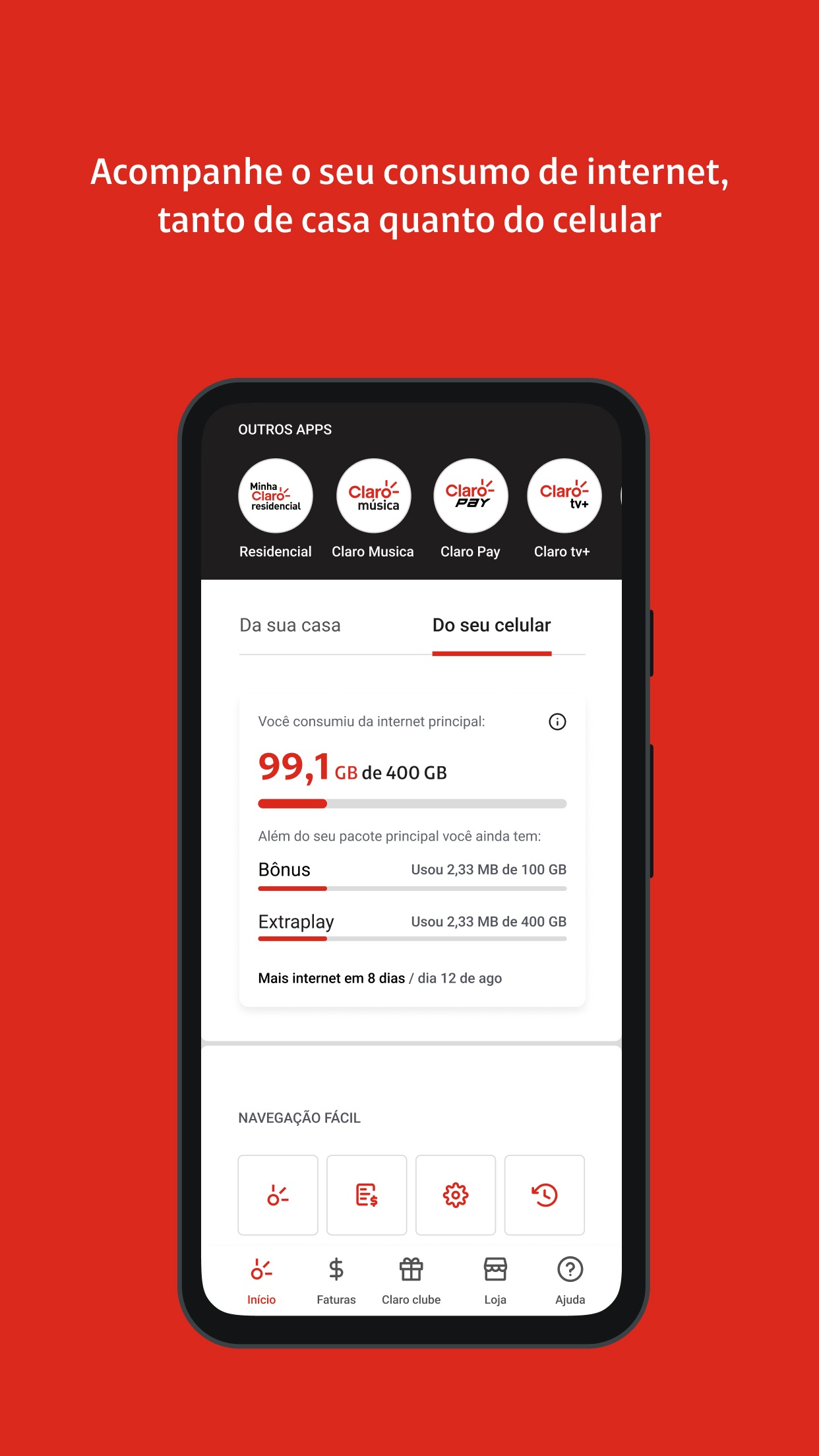 Captura de ecrã 3 da app Minha Claro