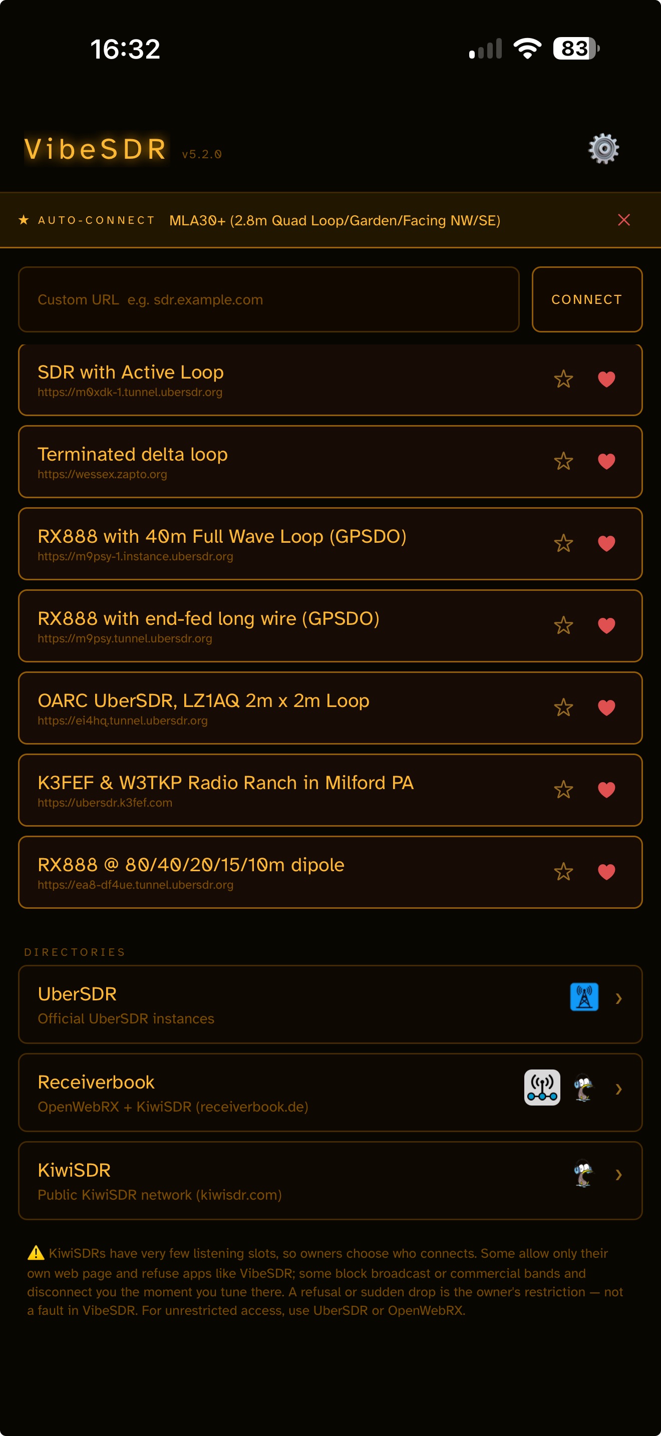 Captura de ecrã 3 da app VibeSDR