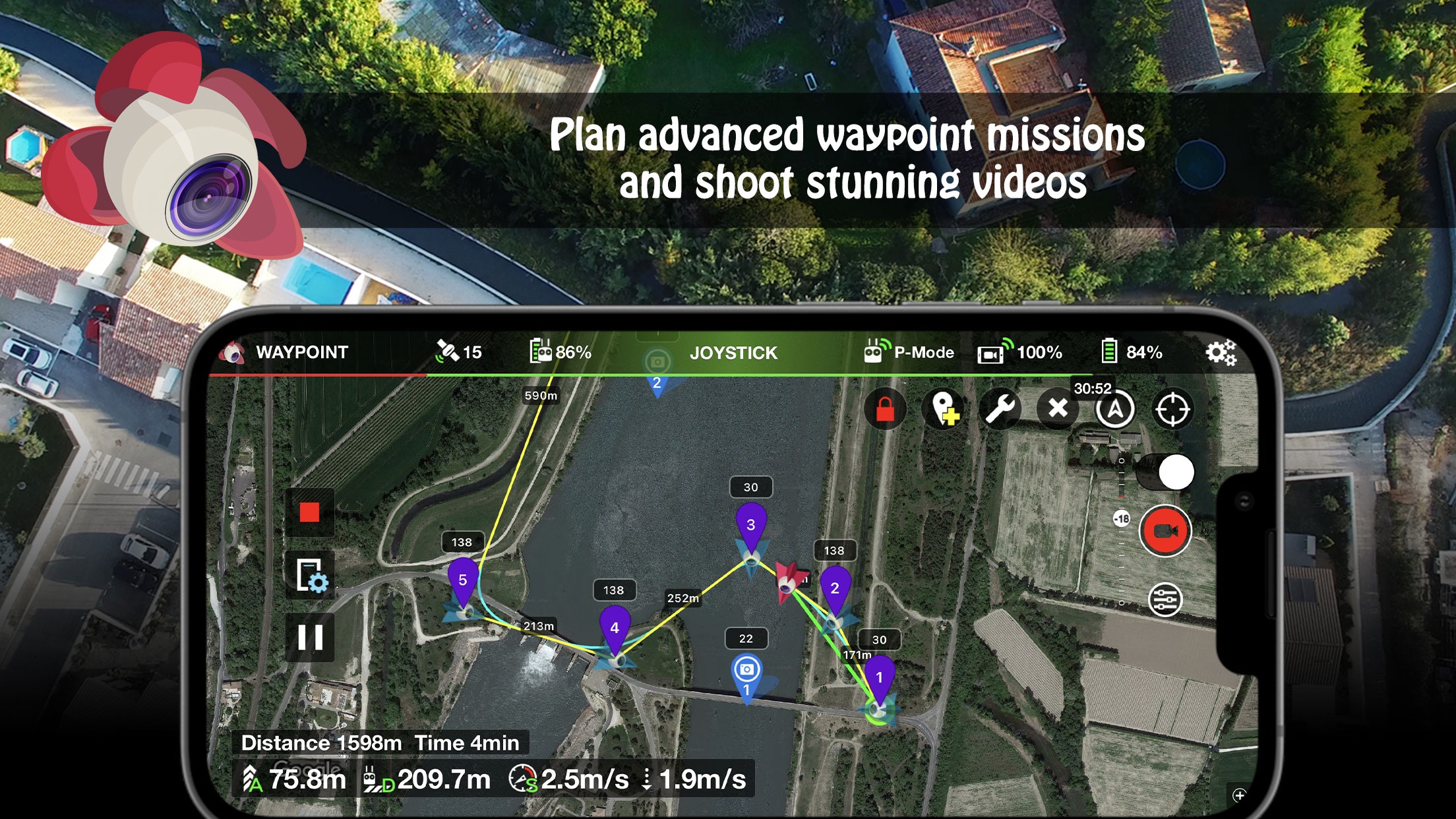 Captura de ecrã 1 da app Litchi for DJI Drones