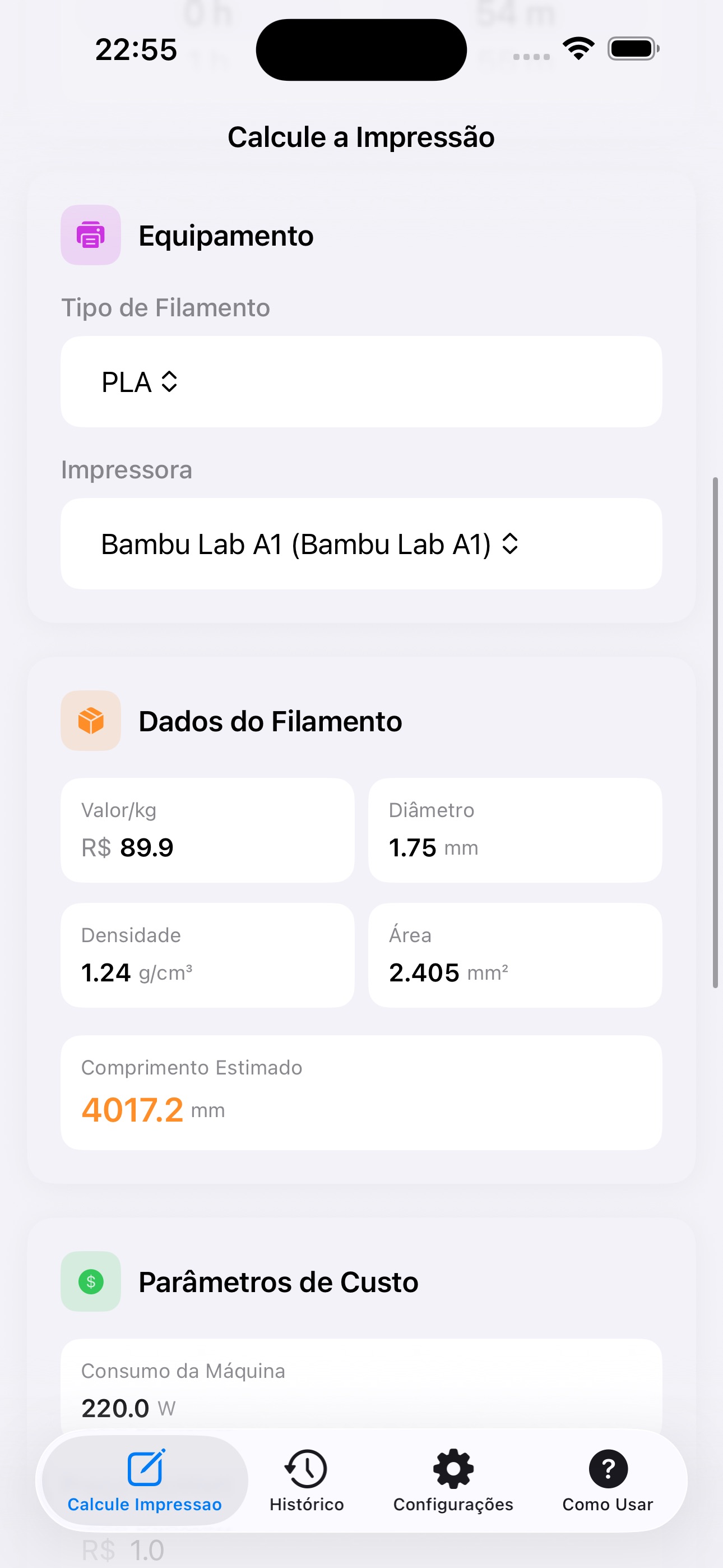 Captura de ecrã 2 da app Custos 3D