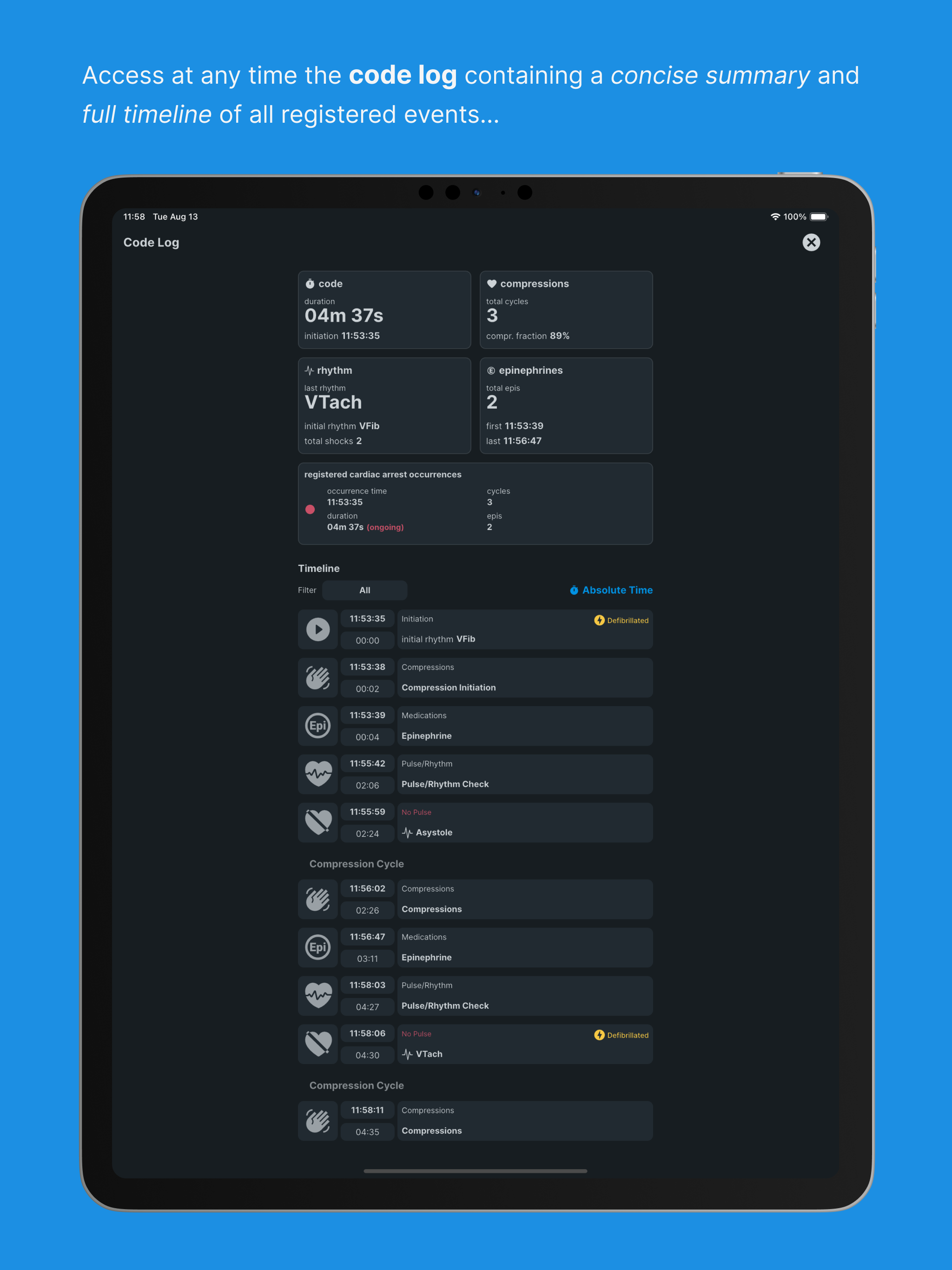 Captura de ecrã 2 da app Código Azul - RCP & ACLS
