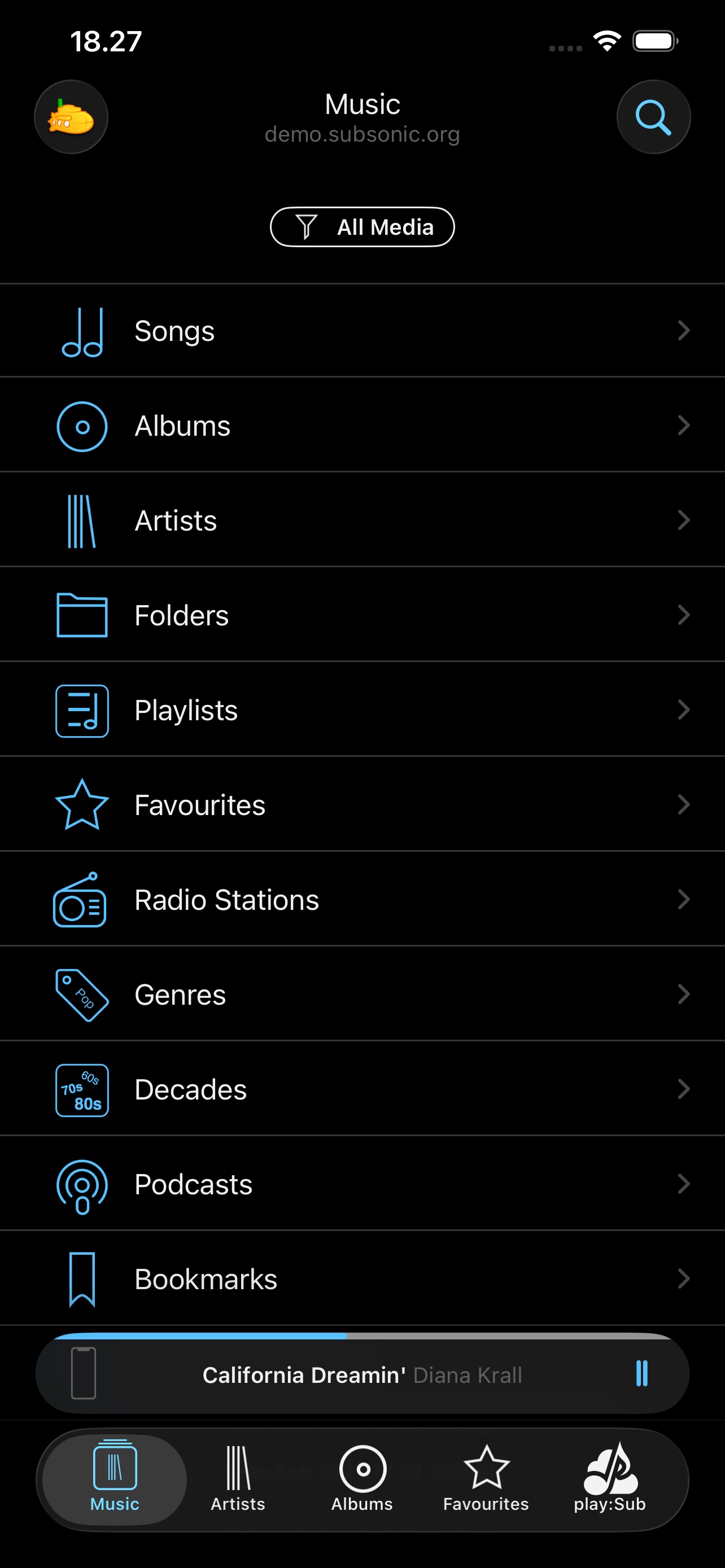 Captura de ecrã 4 da app play:Sub Music Streamer