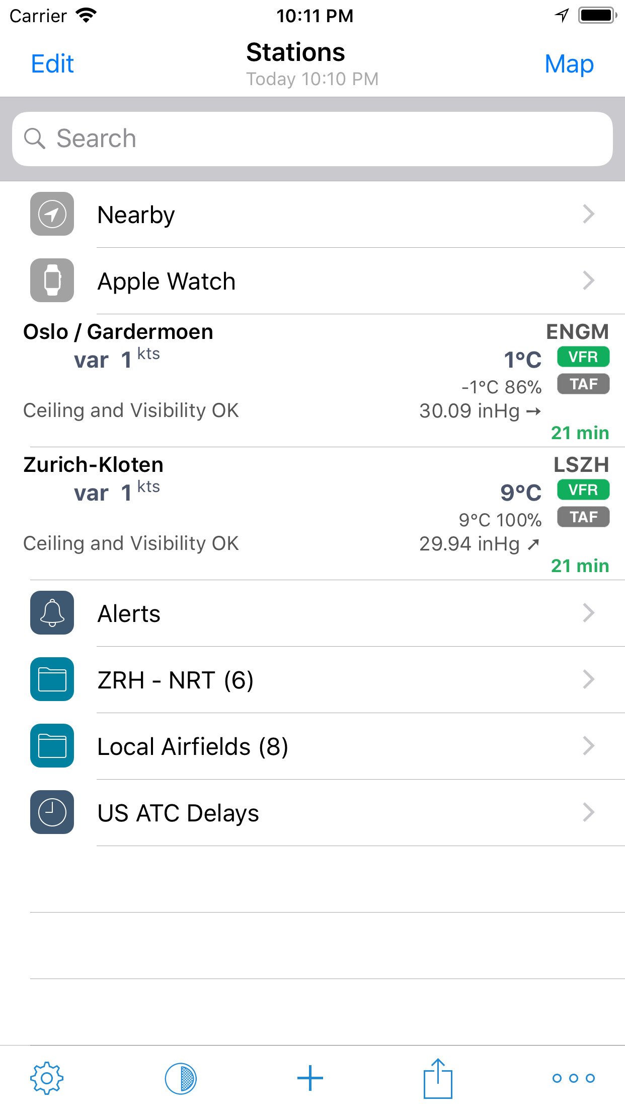 Captura de ecrã 1 da app AeroWeather Pro